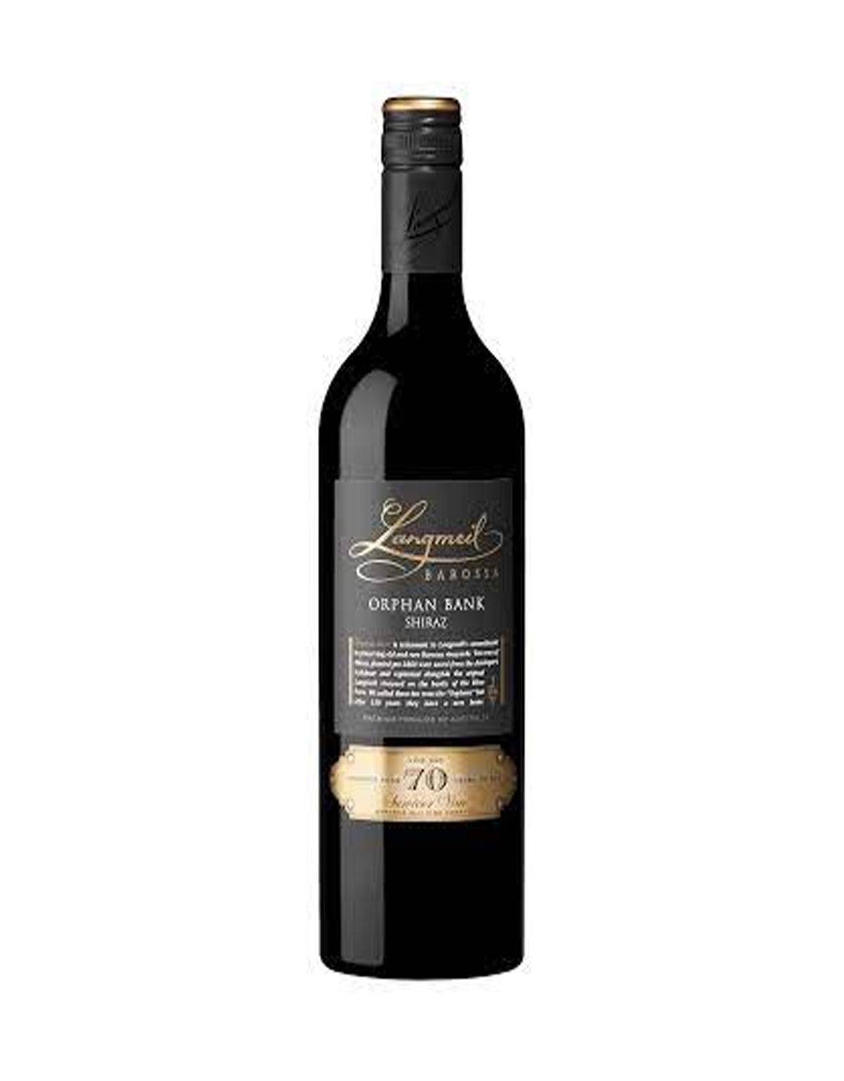 Langmeil Winery Orphan Bank Shiraz 2012 - ZYN THE WINE MARKET LTD.