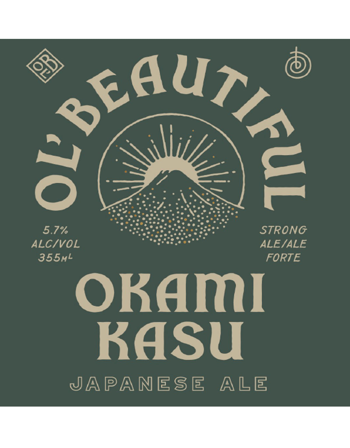 Ol' Beautiful Okami Kasu Japanese Ale - 30 Litre Keg - ZYN THE WINE MARKET LTD.