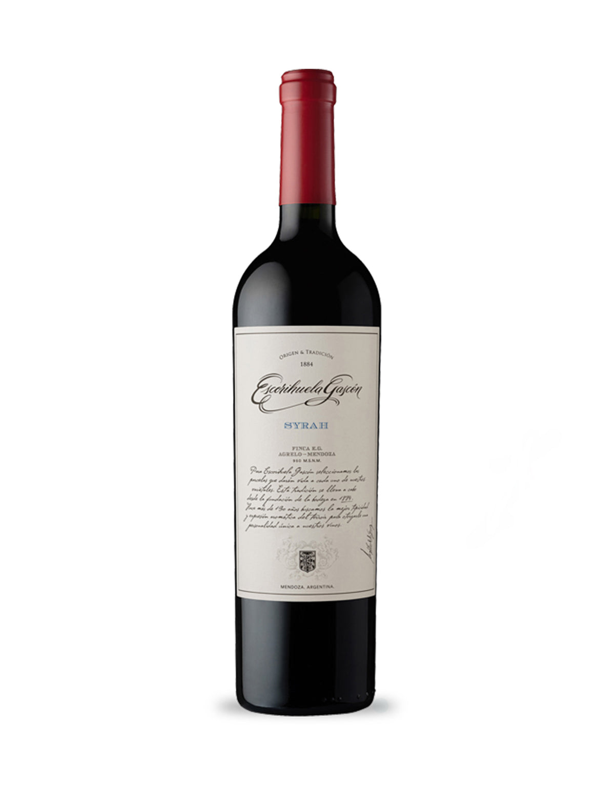 Escorihuela Gascon 1884 Syrah 2022 - ZYN THE WINE MARKET LTD.