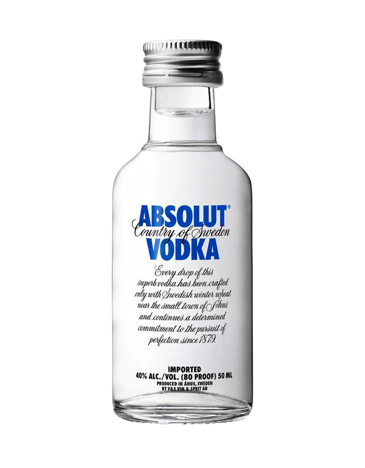 Absolut Vodka - Mini 50 ml - ZYN THE WINE MARKET LTD.