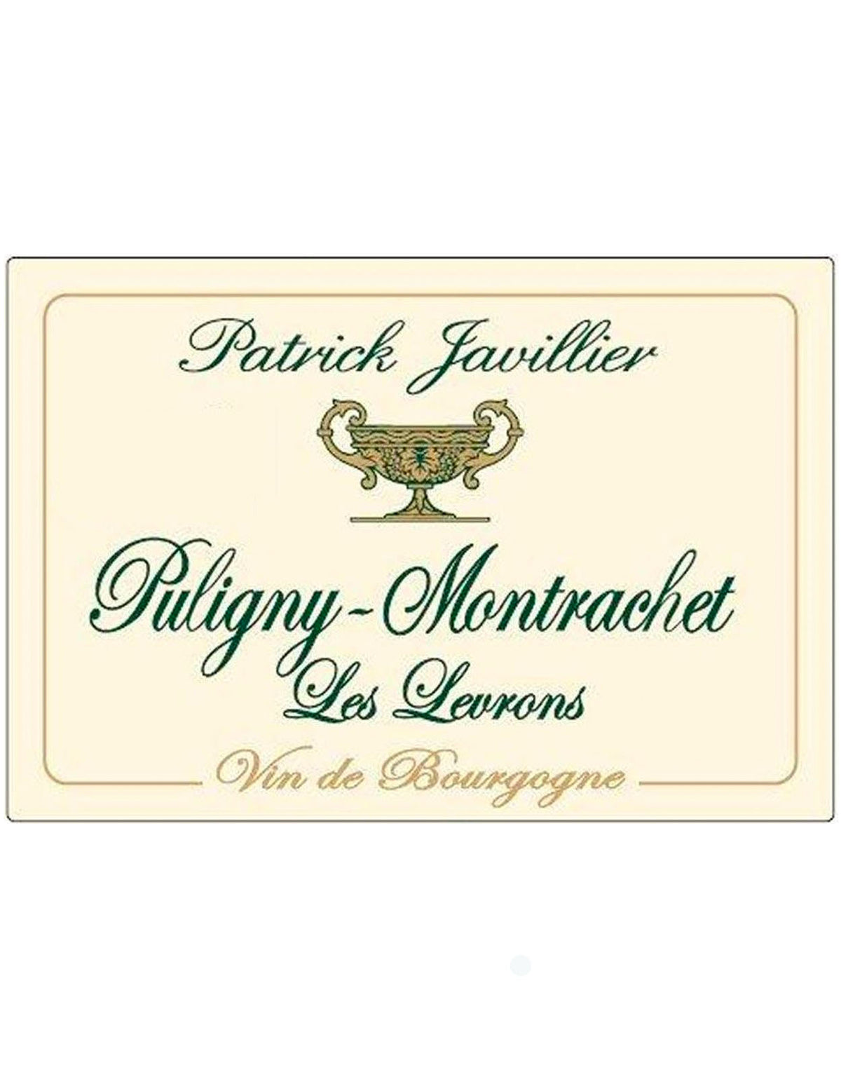Domaine Patrick Javillier Puligny Montrachet 'Les Levrons' 2020 - ZYN THE WINE MARKET LTD.