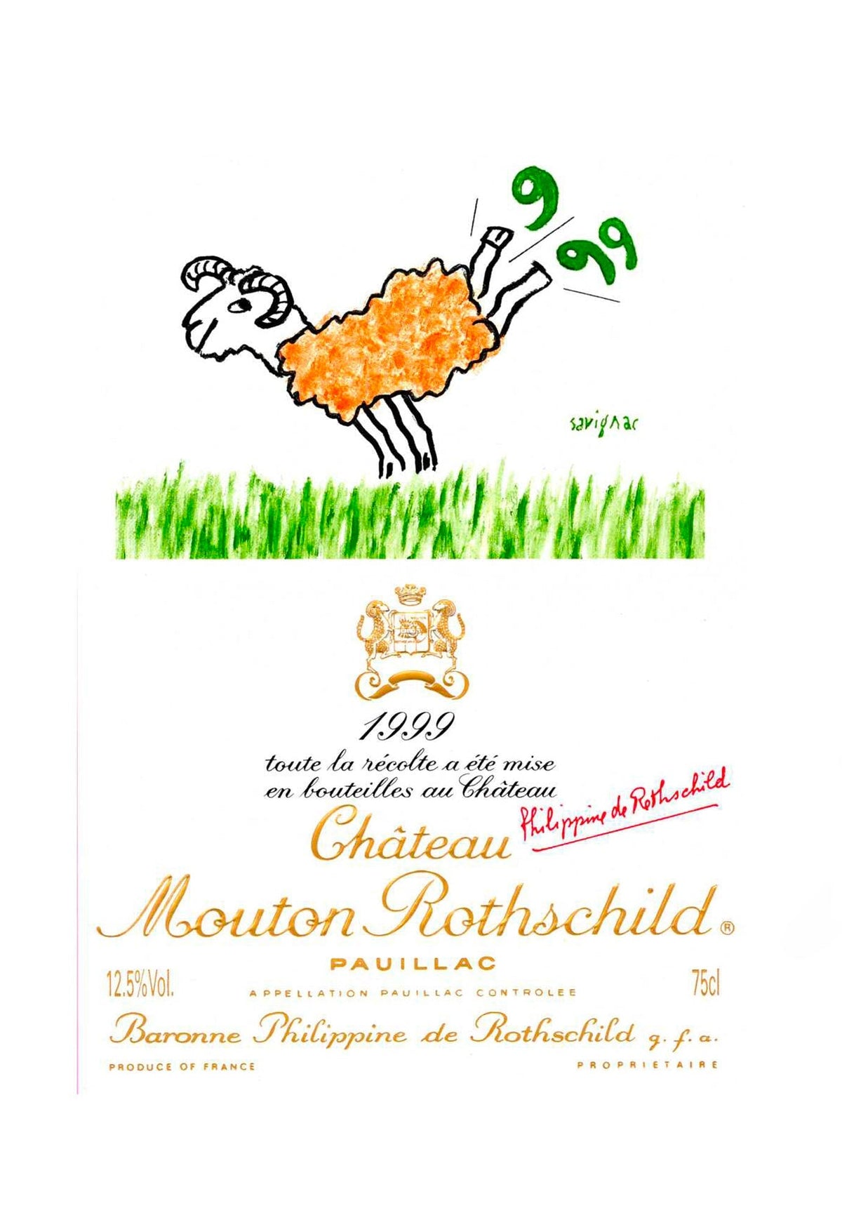 Chateau Mouton Rothschild 1999 - ZYN THE WINE MARKET LTD.