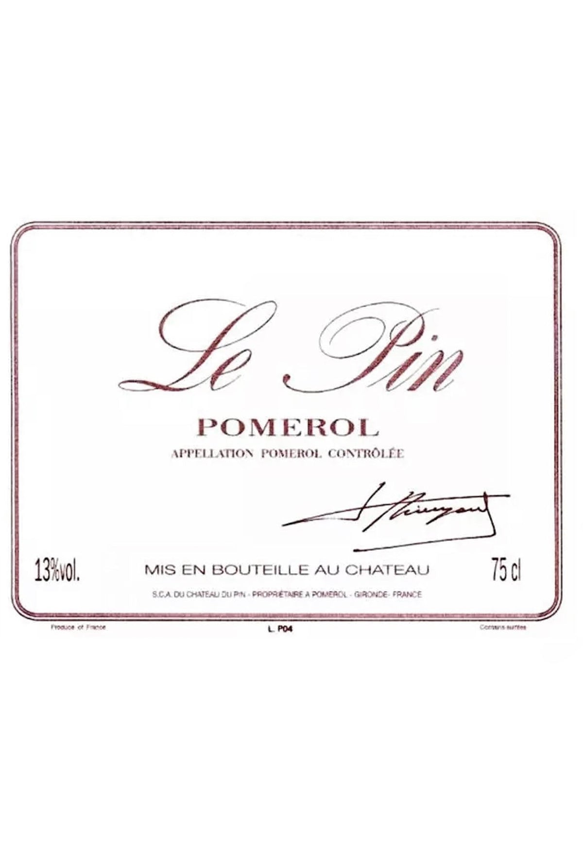 Chateau Le Pin 1995 - 1.5 Litre Bottle - ZYN THE WINE MARKET LTD.