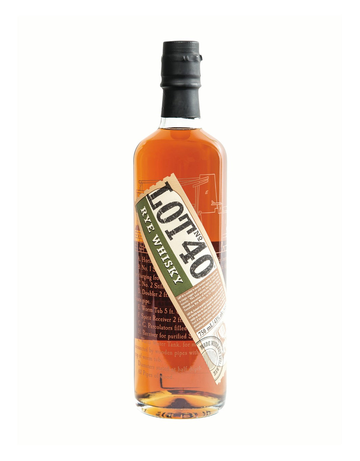 Lot 40 Copper Pot Still Rye Whisky - ZYN THE WINE MARKET LTD.
