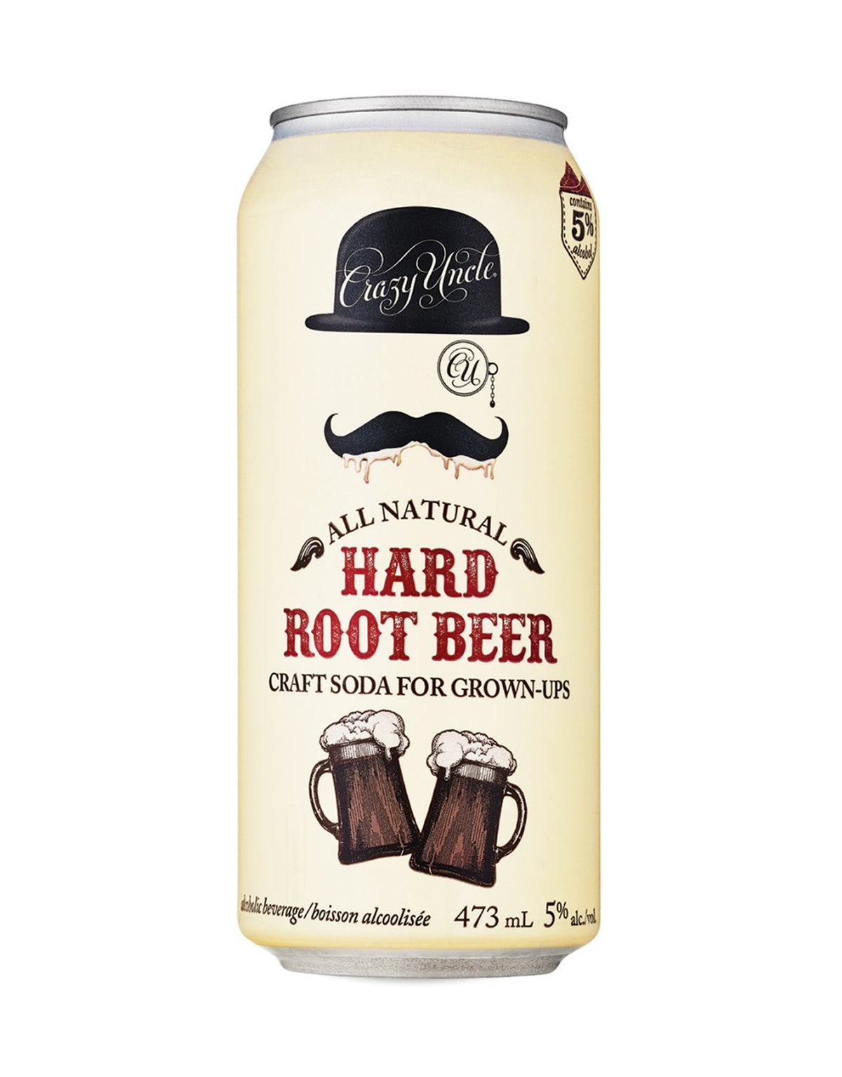 Crazy Uncle Hard Root Beer 473 ml - 24 Cans - ZYN THE WINE MARKET LTD.