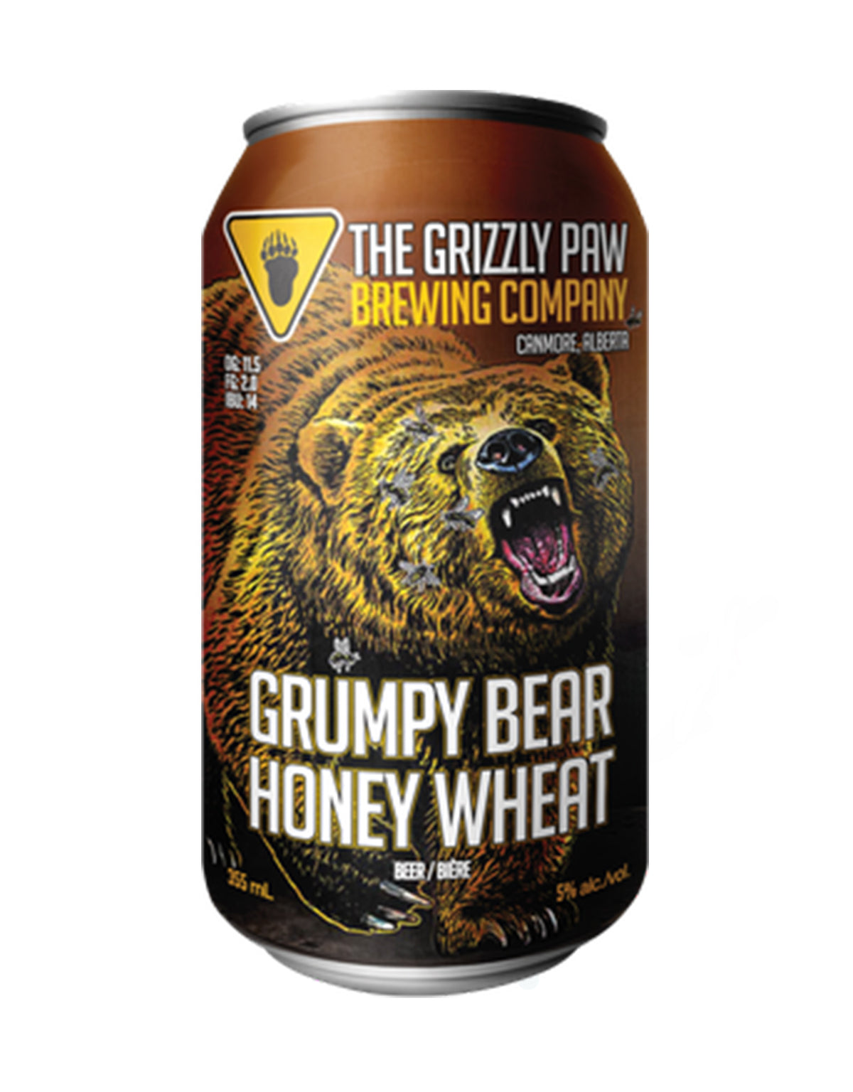 Grizzly Paw Grumpy Bear Honey Wheat 355 ml - 6 Cans - ZYN THE WINE MARKET LTD.