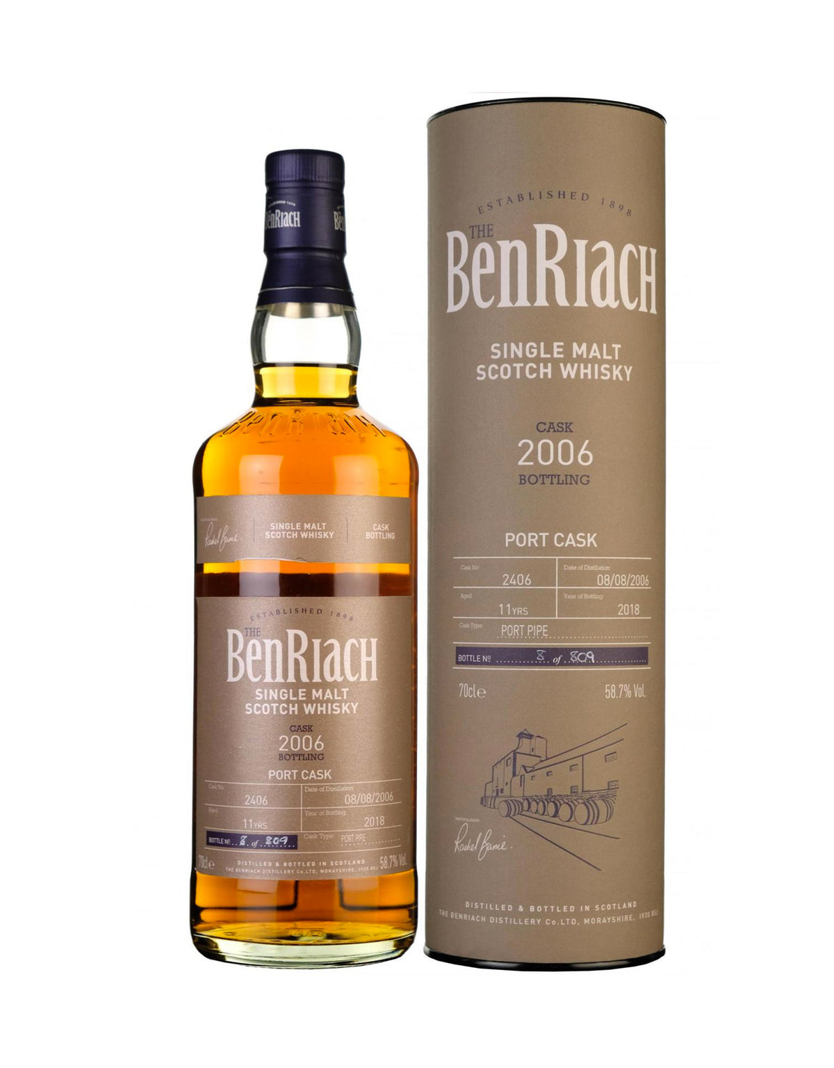 Benriach Batch 15 2006 #2406 Port Cask - ZYN THE WINE MARKET LTD.