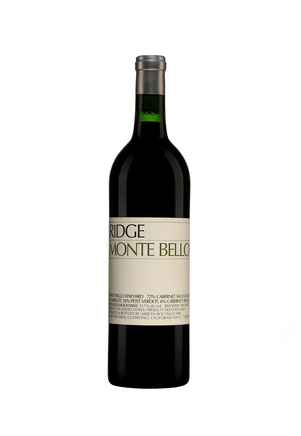 Ridge Vineyards Cabernet Sauvignon Monte Bello 2019 - ZYN THE WINE MARKET LTD.