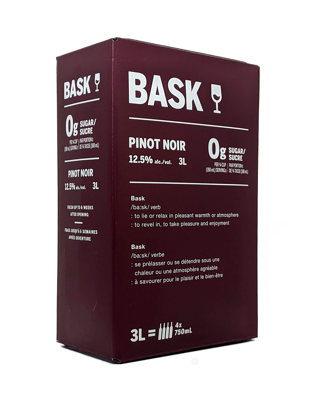 Bask Pinot Noir (NV) - 3 Litre Box - ZYN THE WINE MARKET LTD.