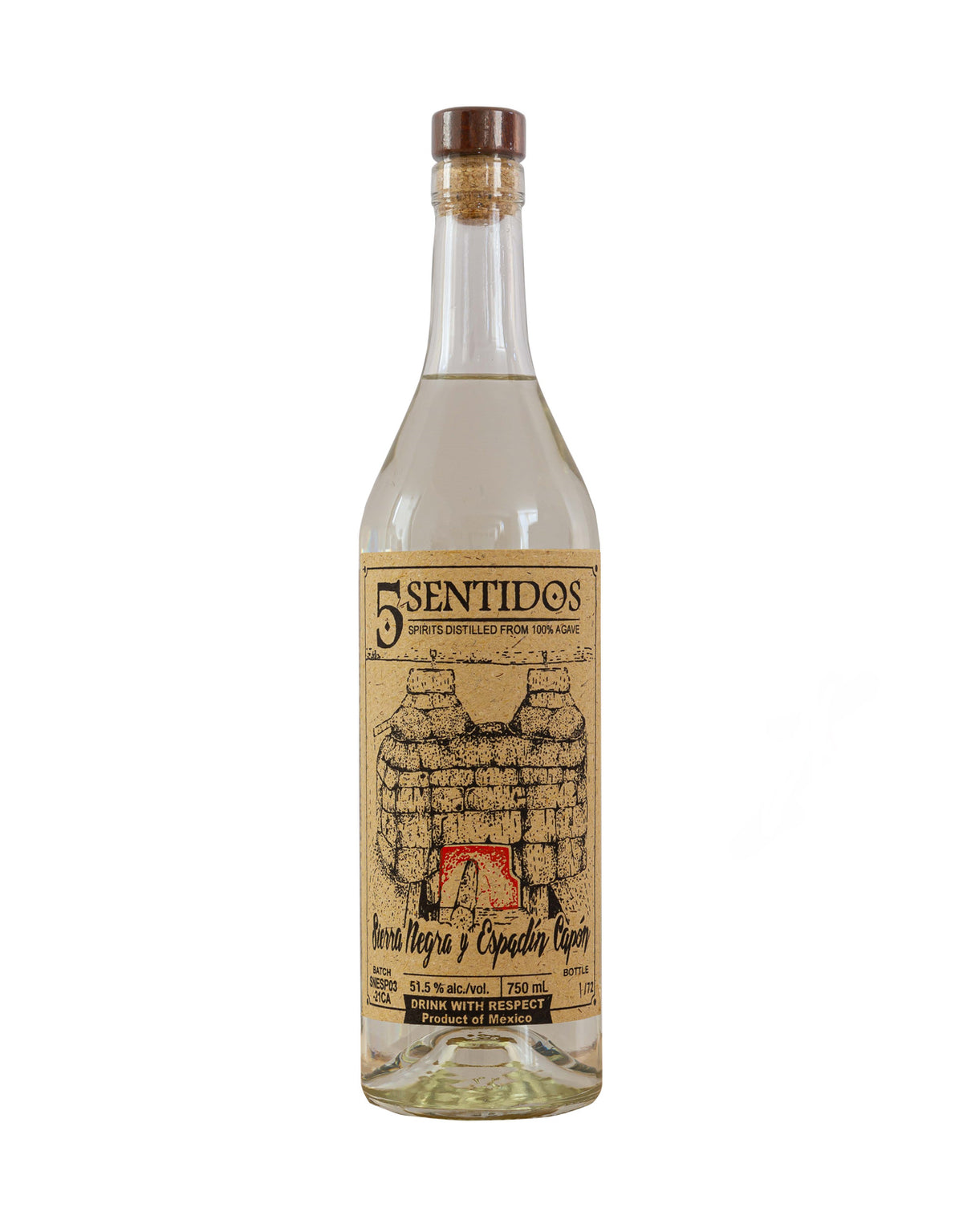 Cinco Sentidos Sierra Negra Espadin Capon Mezcal - ZYN THE WINE MARKET LTD.