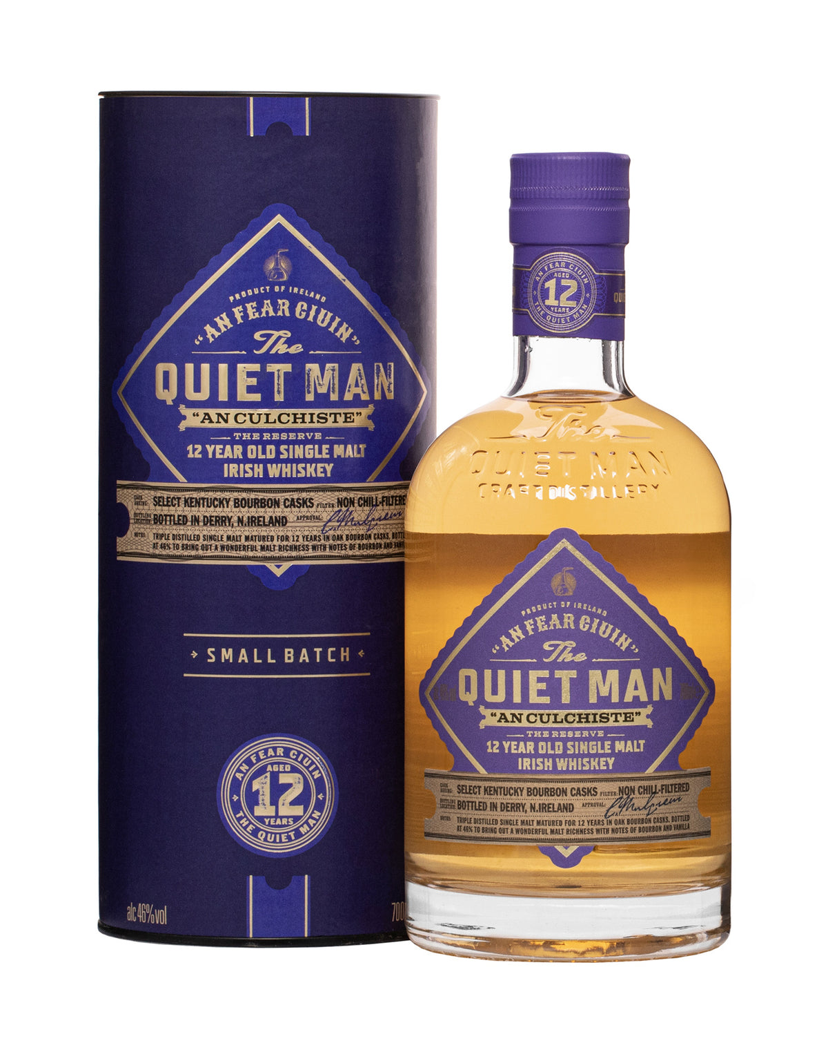 The Quiet Man 12 Year Old Single Malt Irish Whiskey - ZYN THE WINE MARKET LTD.