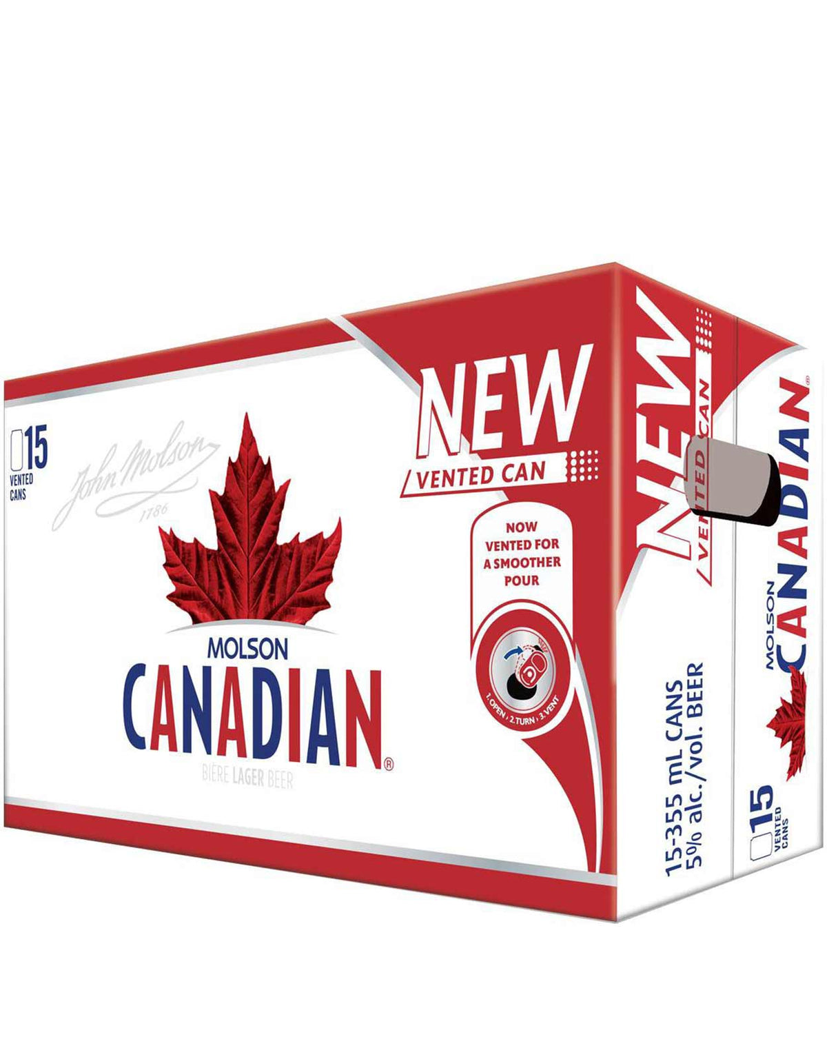 Molson Canadian 355 ml - 15 Cans - ZYN THE WINE MARKET LTD.