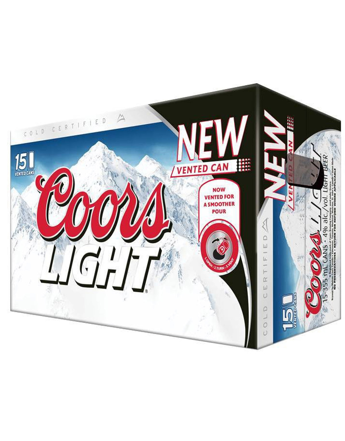 Coors Light 355 ml - 15 Cans - ZYN THE WINE MARKET LTD.