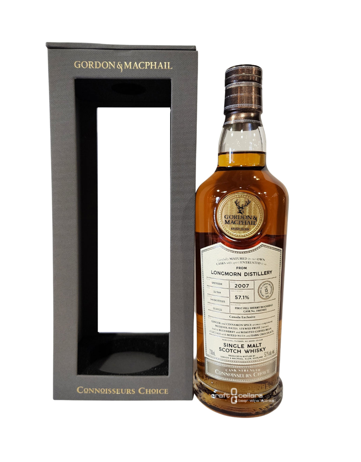 Gordon & MacPhail Longmorn Single Malt 2007 Cask #18603801 'Connoisseurs Choice' - ZYN THE WINE MARKET LTD.