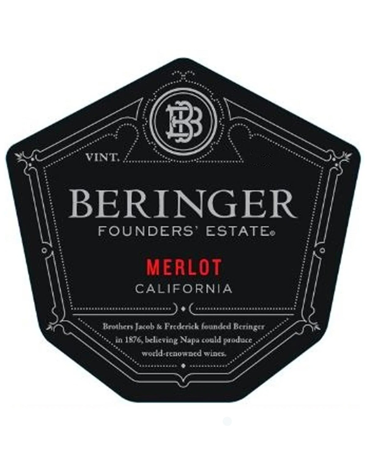 Beringer Merlot Founders' Estate - 12 Bottles