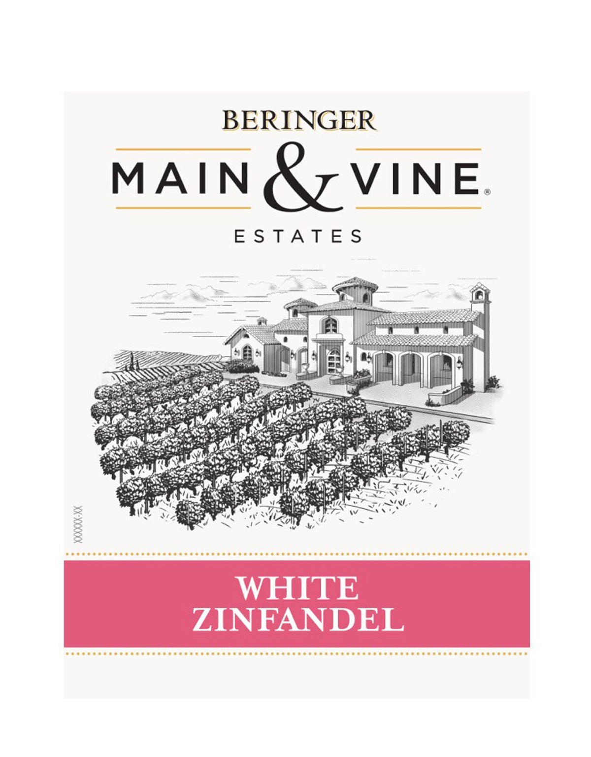 Beringer White Zinfandel Main & Vine - 12 Bottles