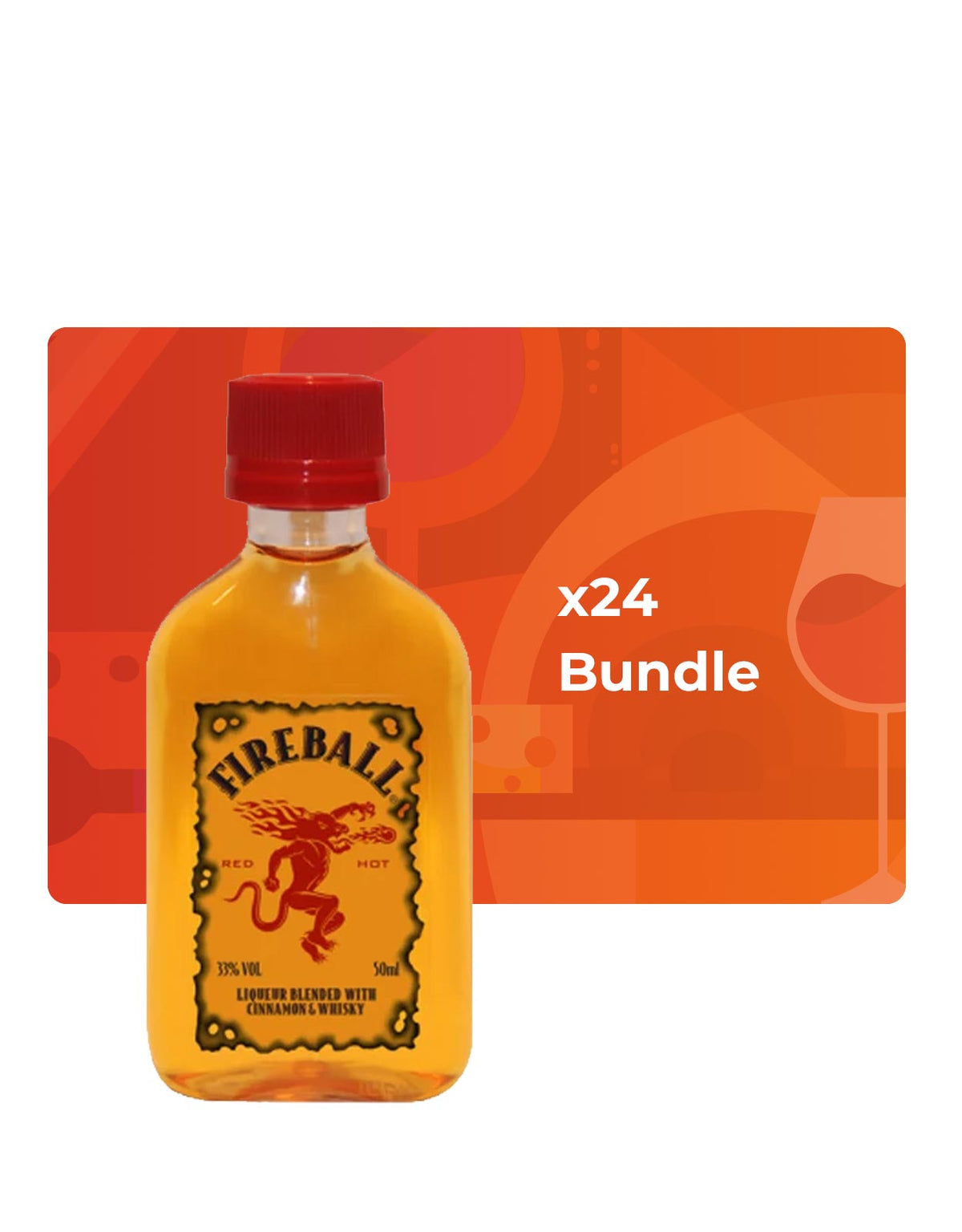 Fireball Cinnamon Whisky - Mini 50 ml - Bundle & Save