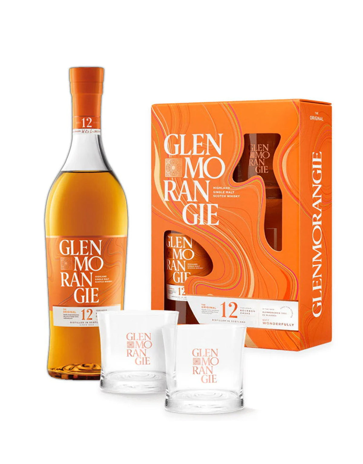 Glenmorangie 12 Year Old Single Malt with 2 Glasses