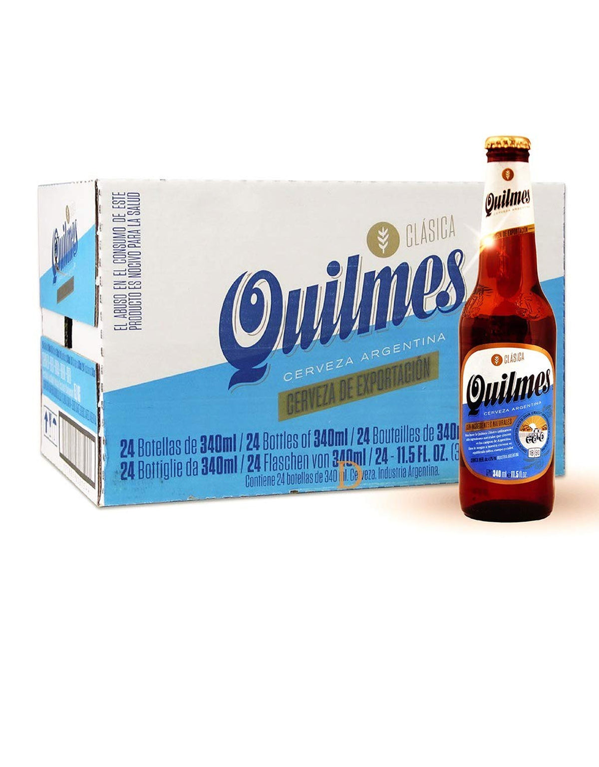 Quilmes Clasica 340 ml - 24 Bottles