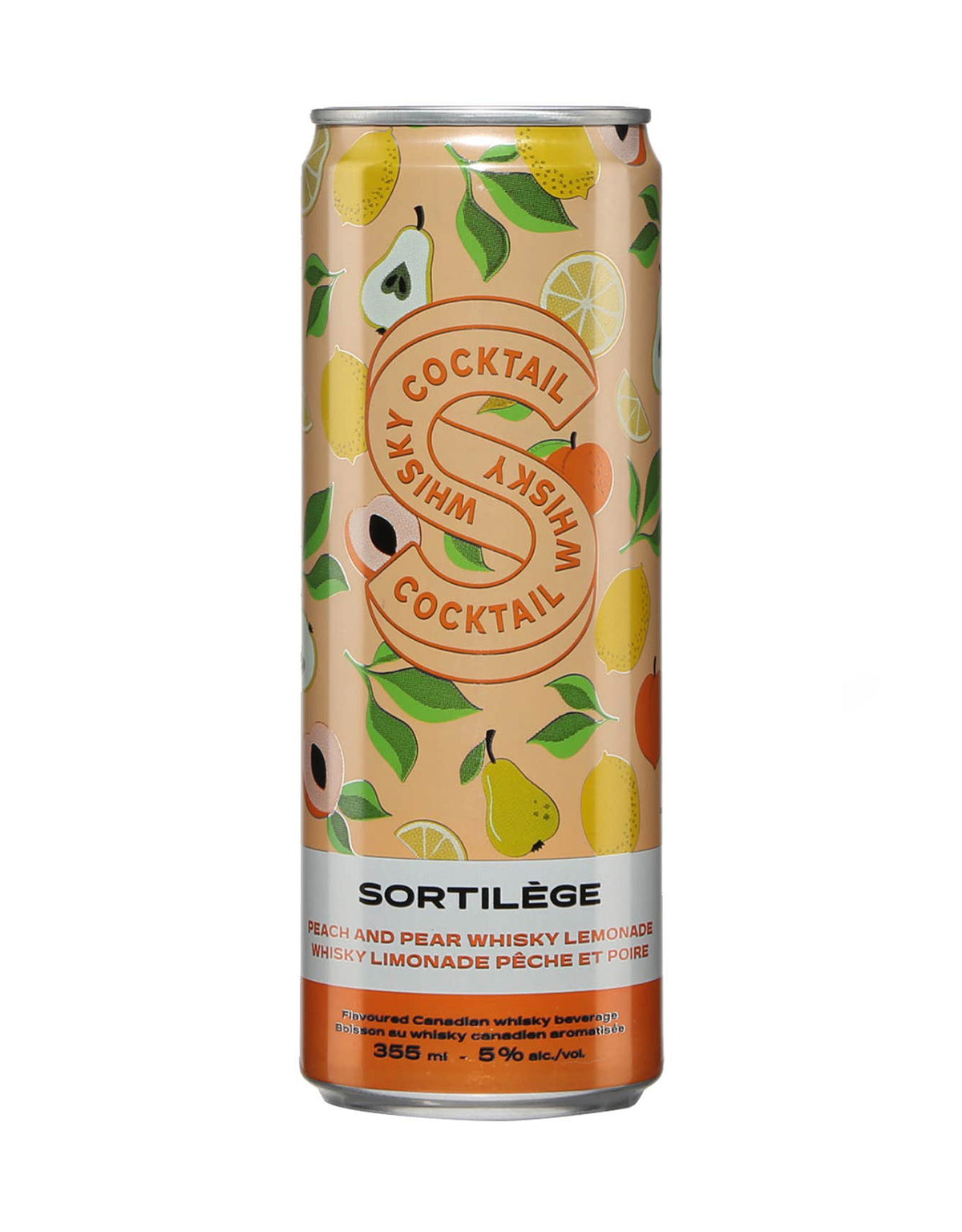 Sortilege Peach & Pear Whisky Lemonade 355 ml - 24 Cans