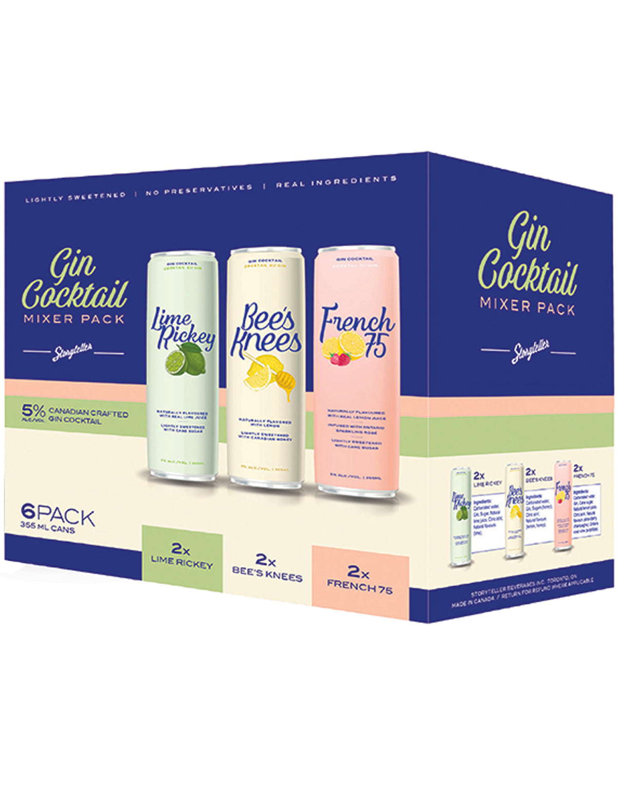 Storyteller Gin Cocktail Mixer Pack 355 ml - 6 Cans