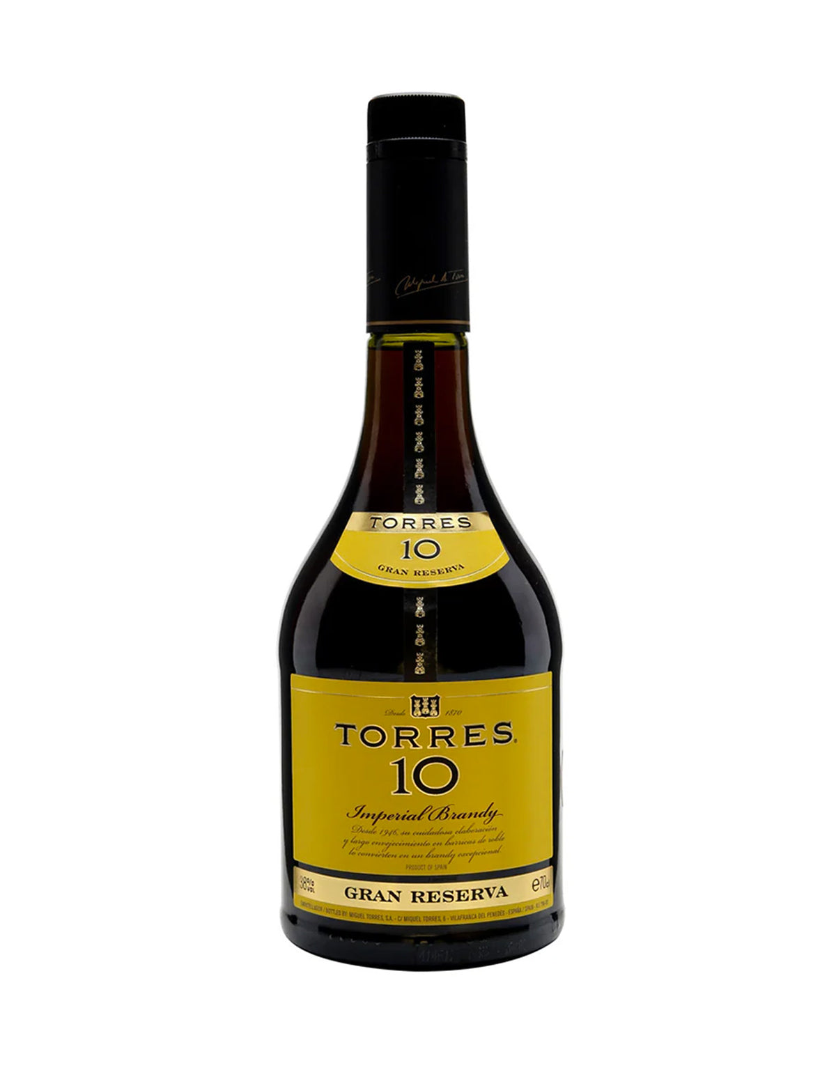 Torres 10 Year Old Brandy - ZYN THE WINE MARKET LTD.