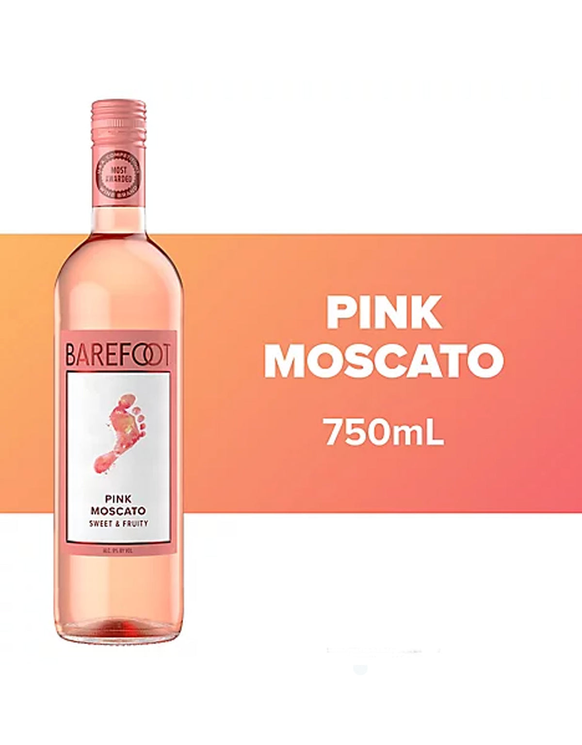 Barefoot Pink Moscato - 12 Bottles