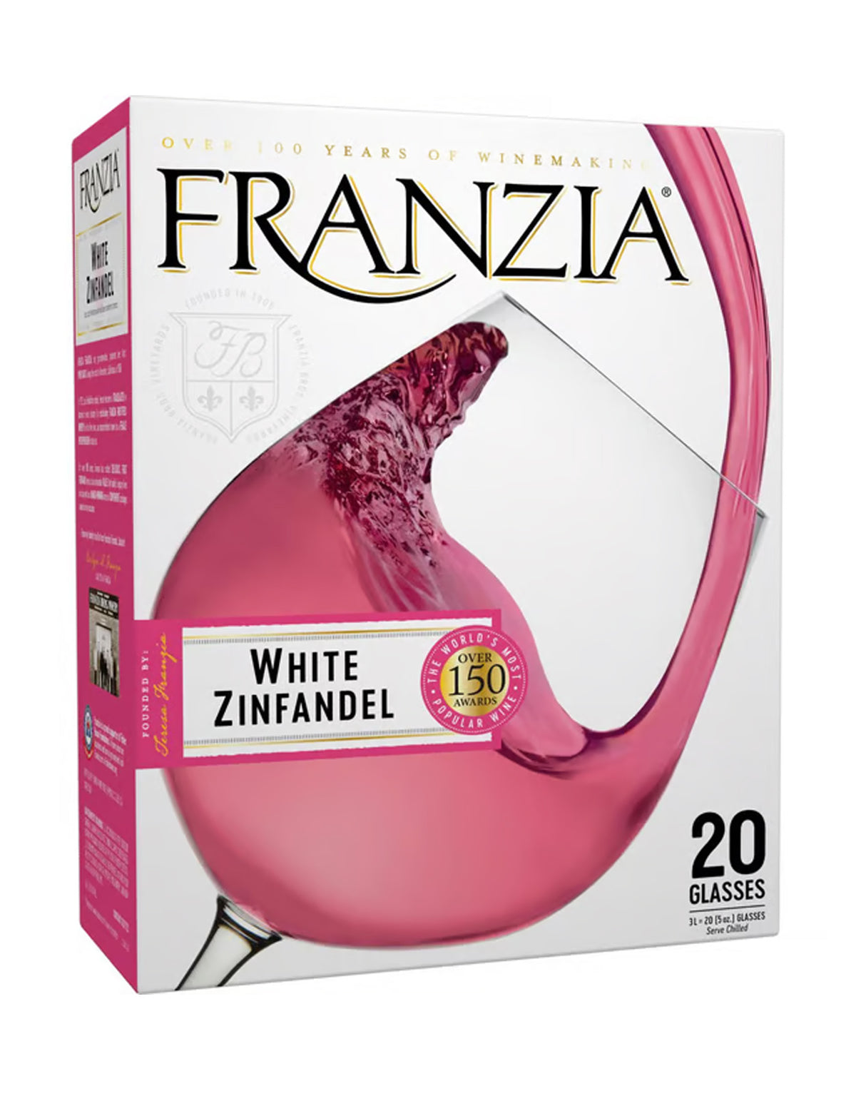 Franzia Rose White Zinfandel - 3 Litre Box - ZYN THE WINE MARKET LTD.