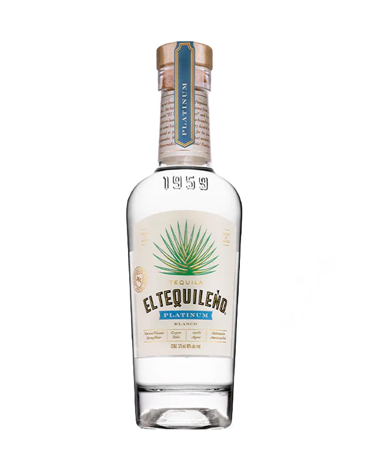 El Tequileno Blanco Platinum Tequila - 375 ml