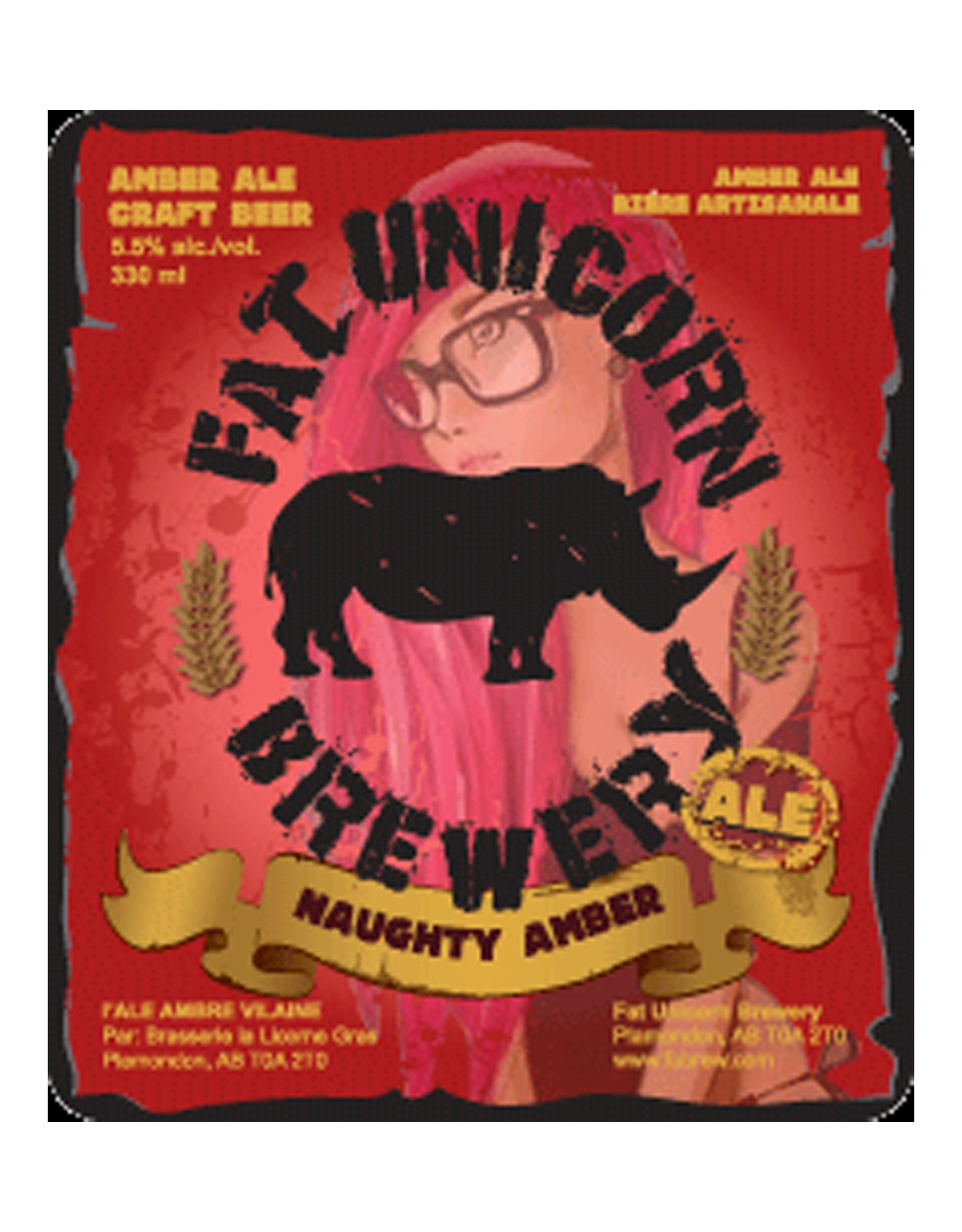 Fat Unicorn Brewery Naughty Amber - 20 Litre Keg