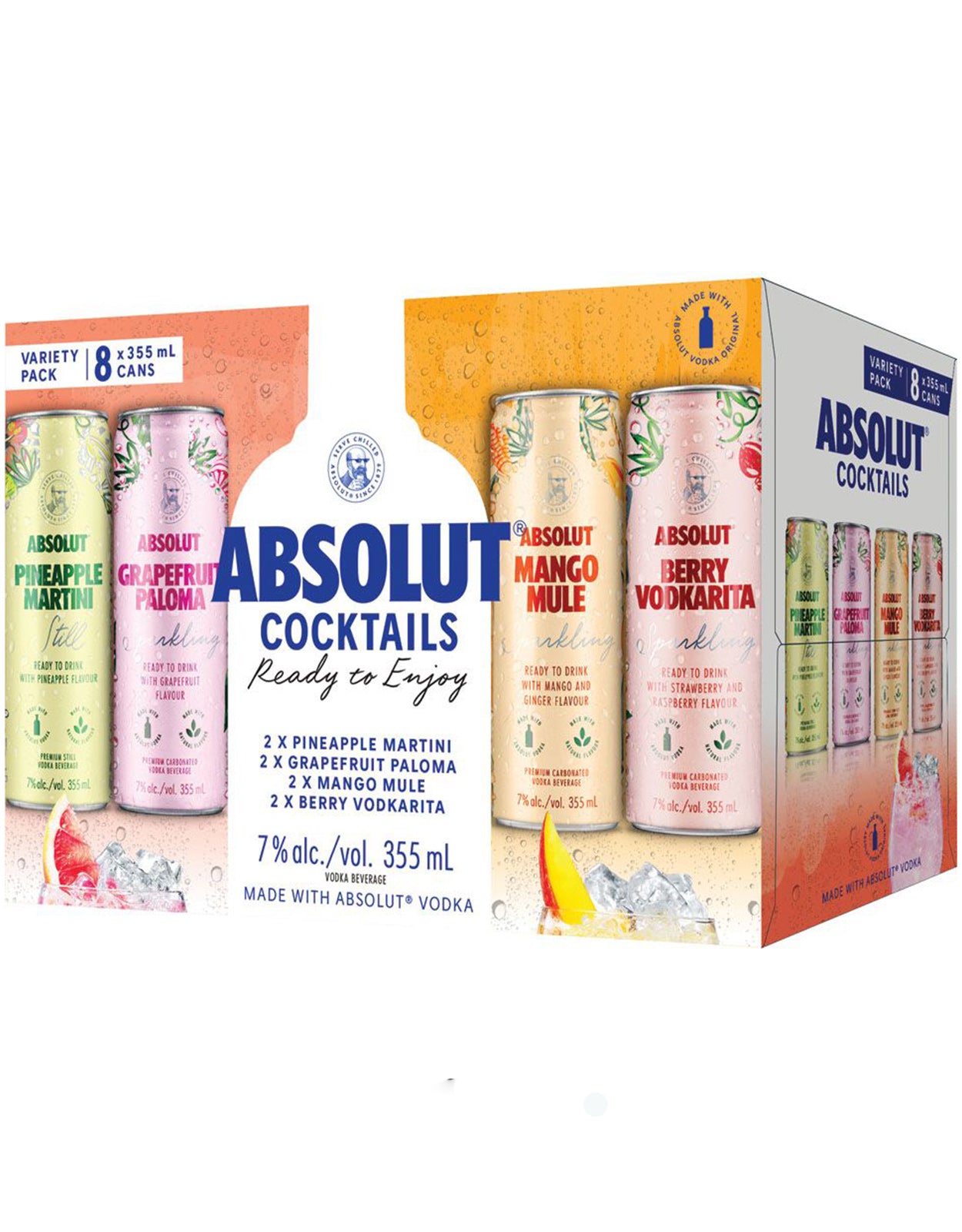 Absolut Ready to Drink Cocktail Assorted 355 ml - 8 Cans