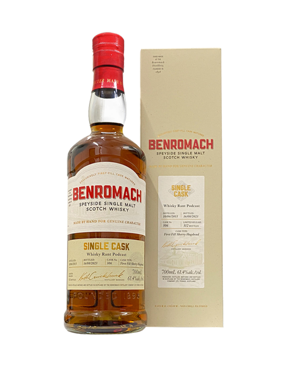 Benromach Single Malt Single Cask Sherry Hogshead 2013 #306 - ZYN THE WINE MARKET LTD.