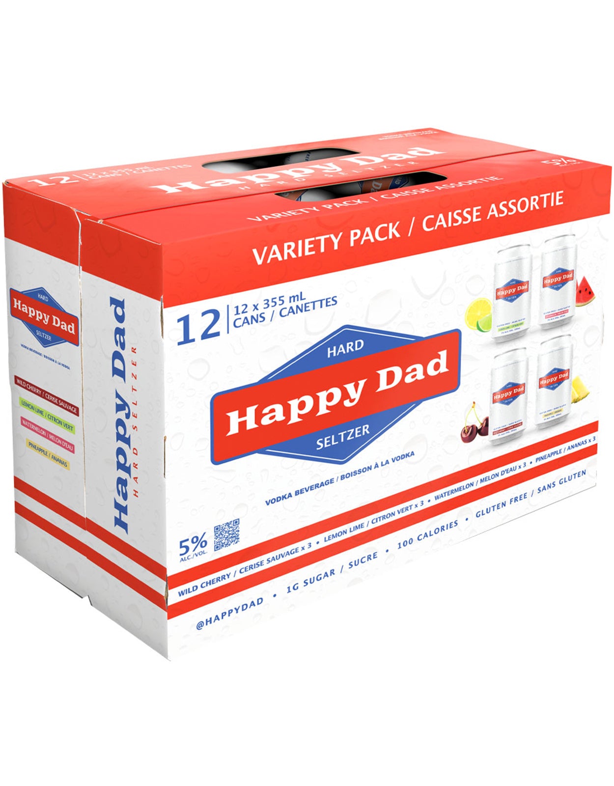 Happy Dad Hard Seltzer Variety Pack 355 ml - 12 Cans