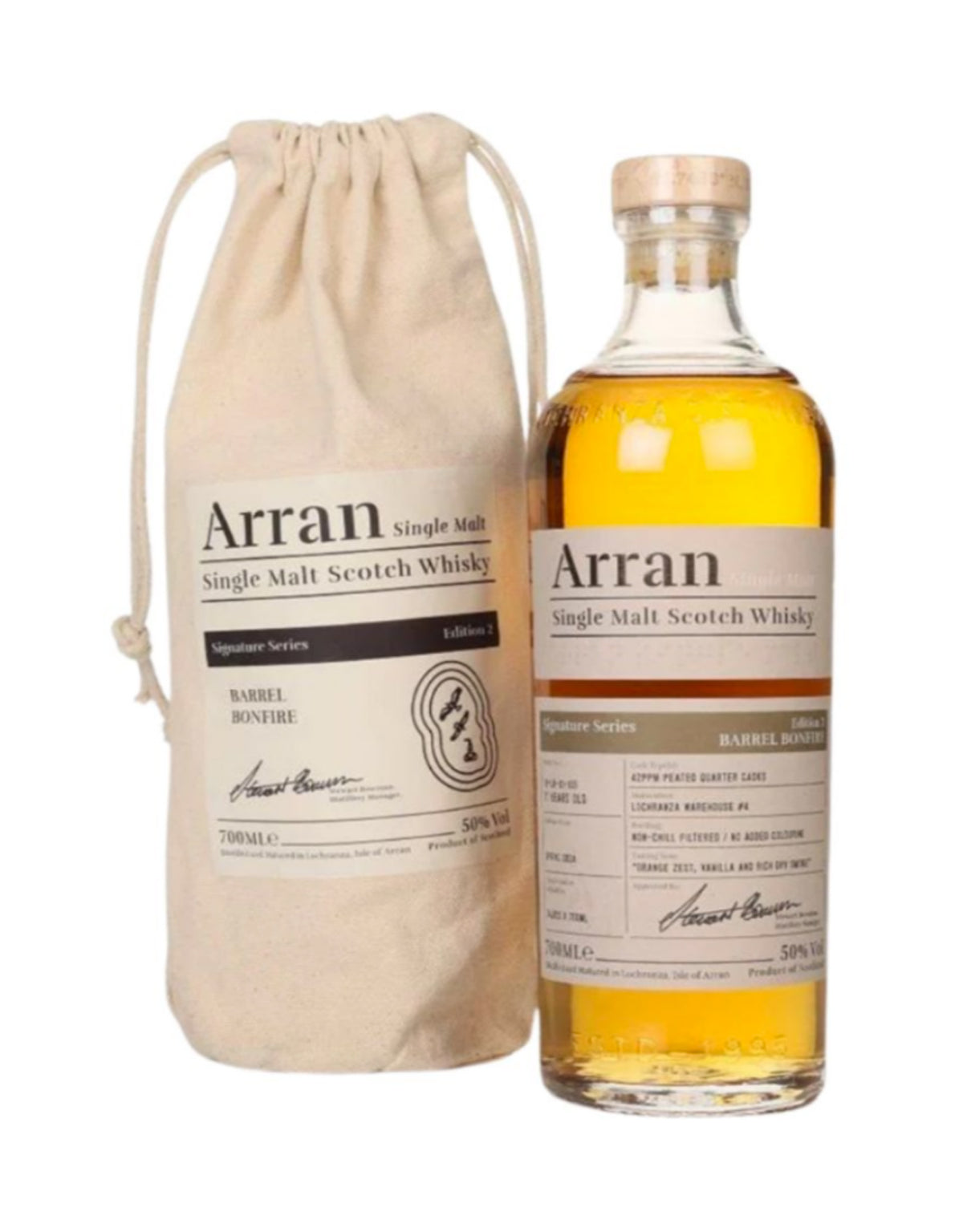 Arran Single Malt Signature Edition 2 Barrel Bonfire - ZYN THE WINE MARKET LTD.
