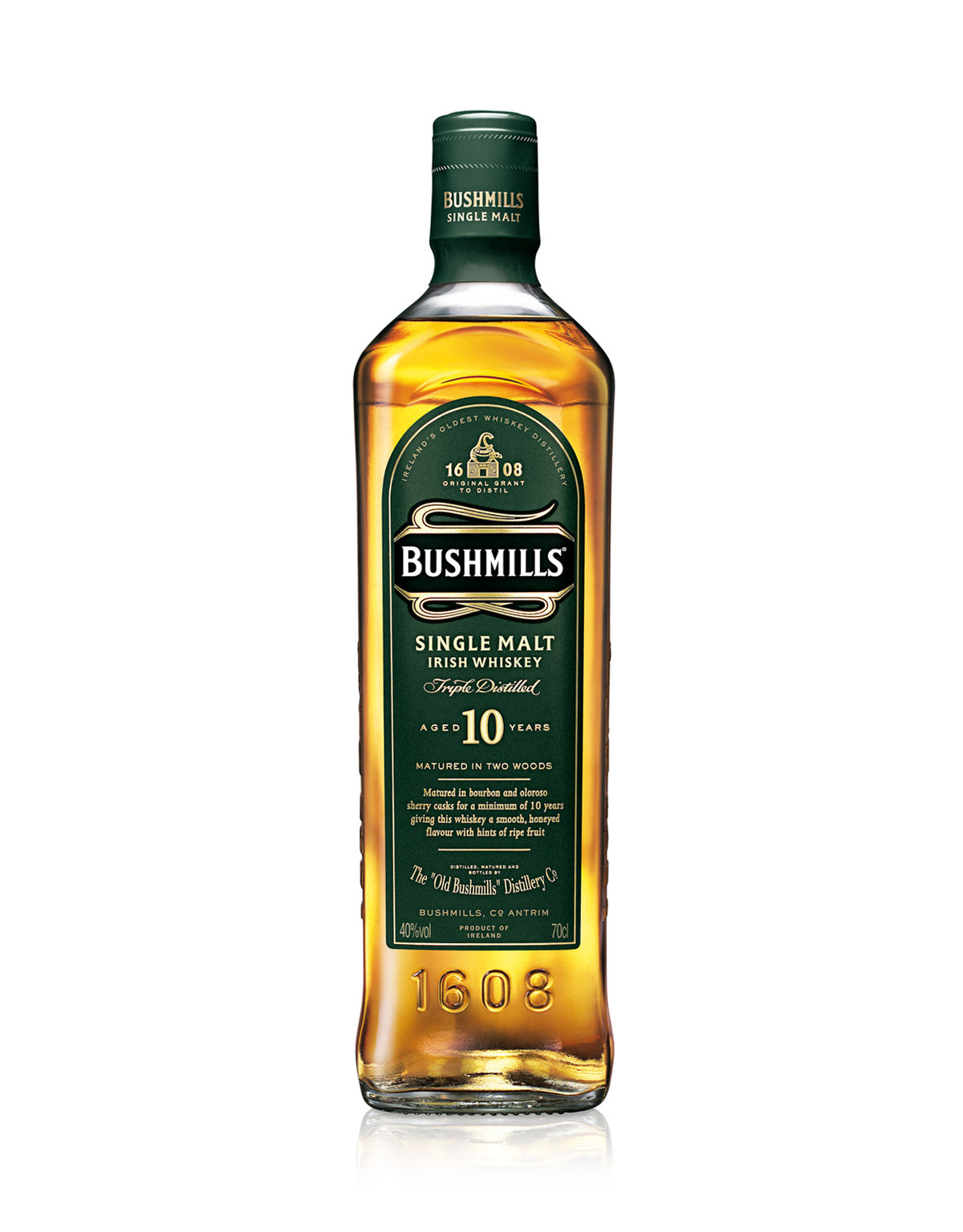 Bushmills 10 Year Old Single Malt Irish Whiskey - ZYN THE WINE MARKET LTD.