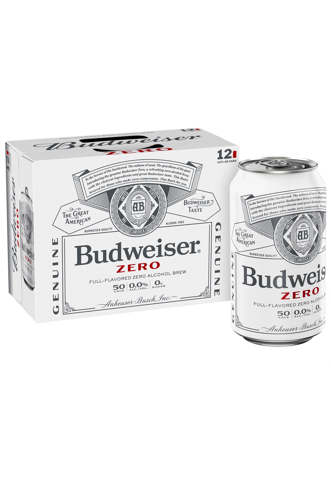 Budweiser Zero Non-Alcoholic 355 ml - 12 Cans