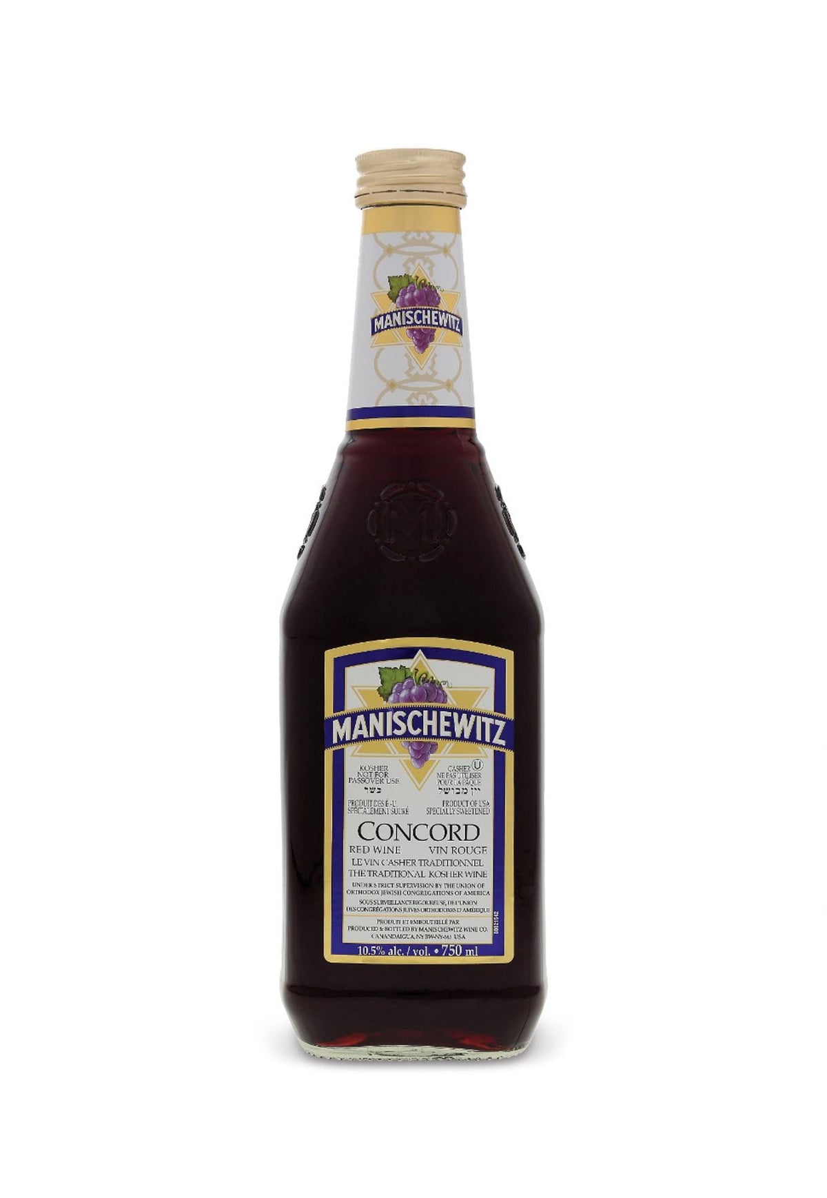 Manischewitz Concord Kosher Red Wine - 12 Bottles - ZYN THE WINE MARKET LTD.