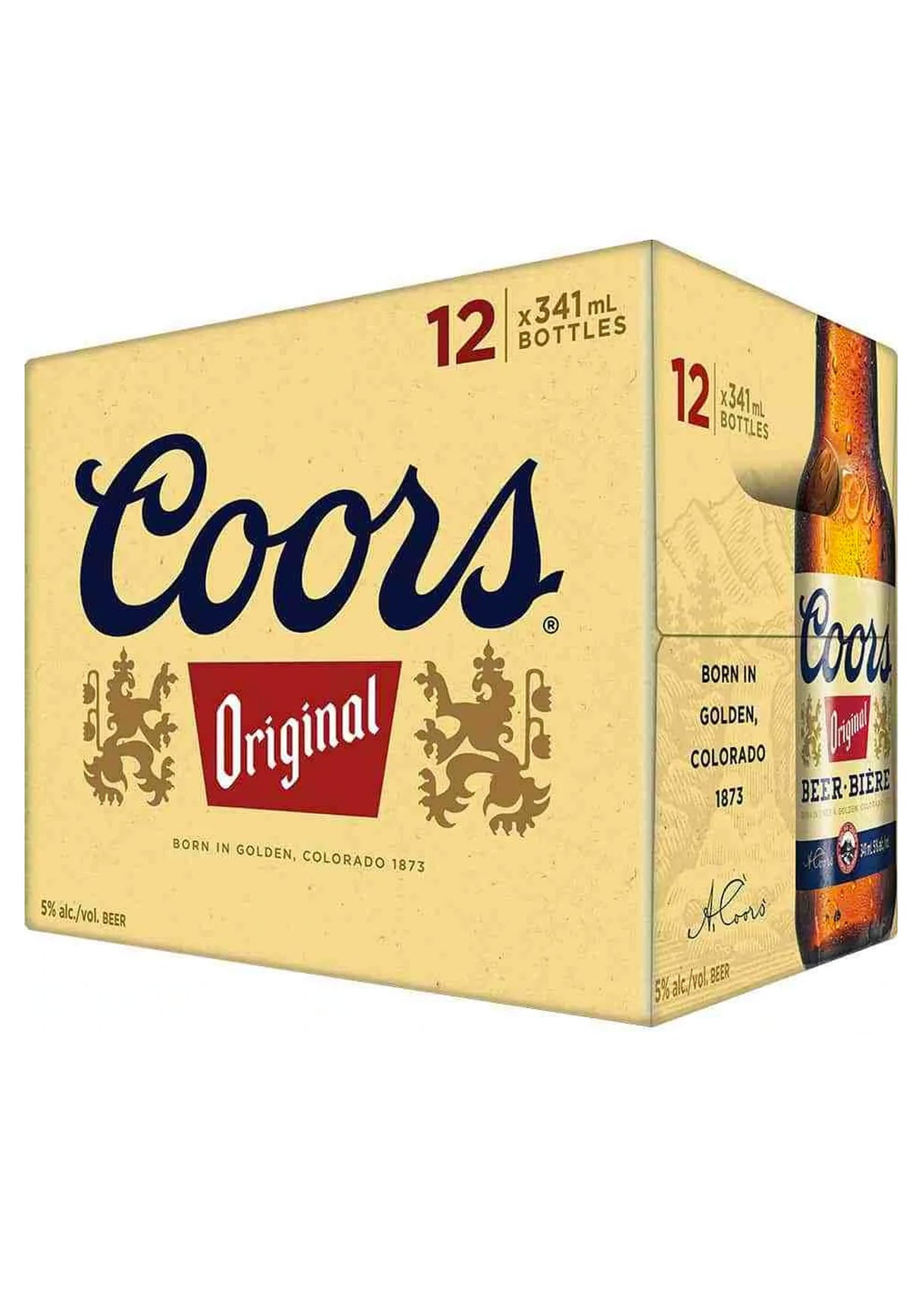 Coors Original 341 ml - 12 Bottles - ZYN THE WINE MARKET LTD.