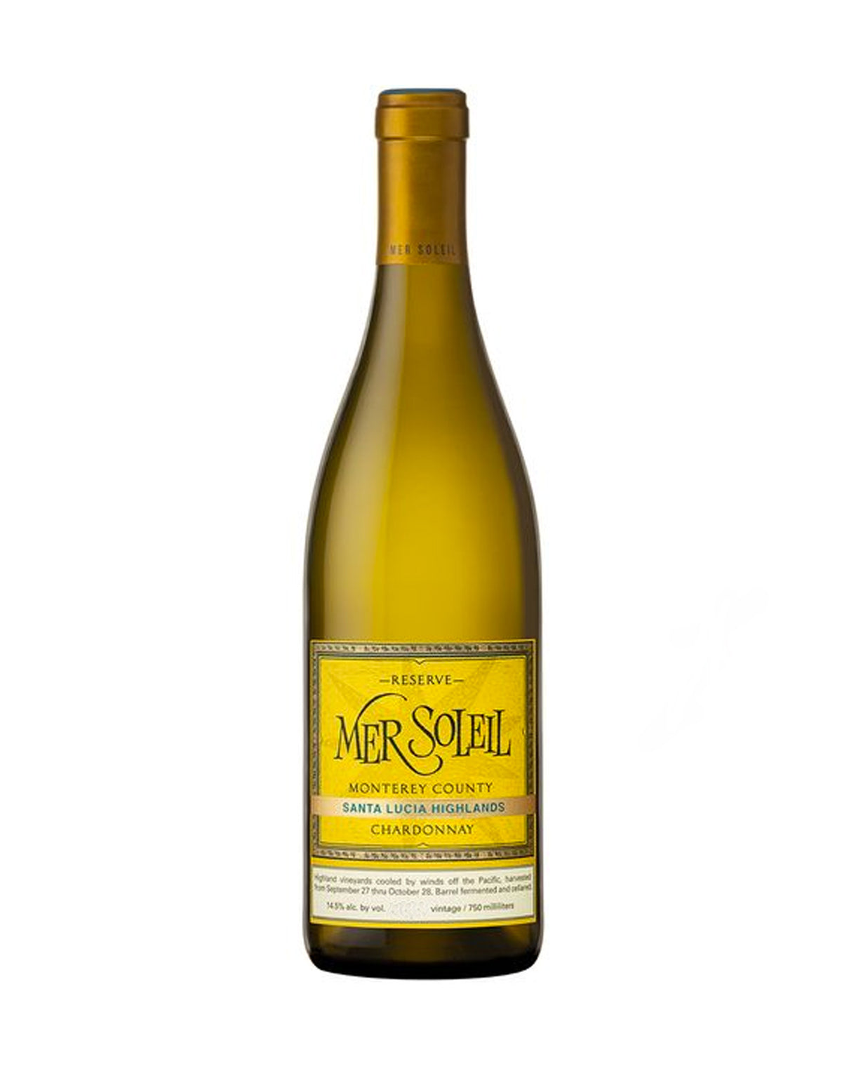 Mer Soleil Chardonnay Reserve Santa Lucia Highlands 2022 - ZYN THE WINE MARKET LTD.