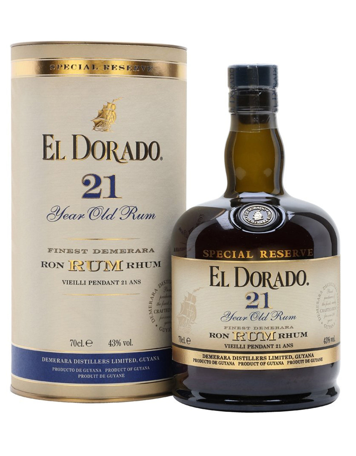 El Dorado 21 Year Old Rum - ZYN THE WINE MARKET LTD.