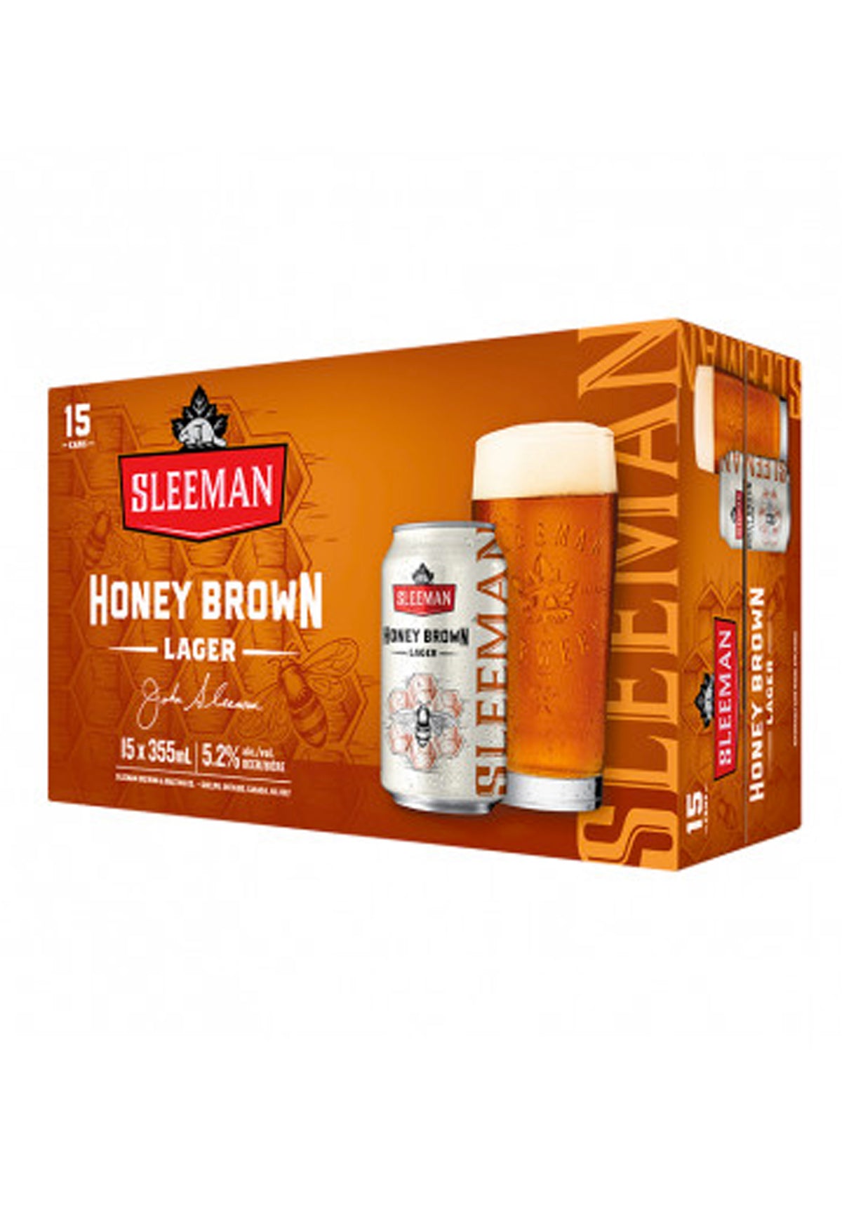 Sleeman Honey Brown 355 ml - 15 Cans - ZYN THE WINE MARKET LTD.