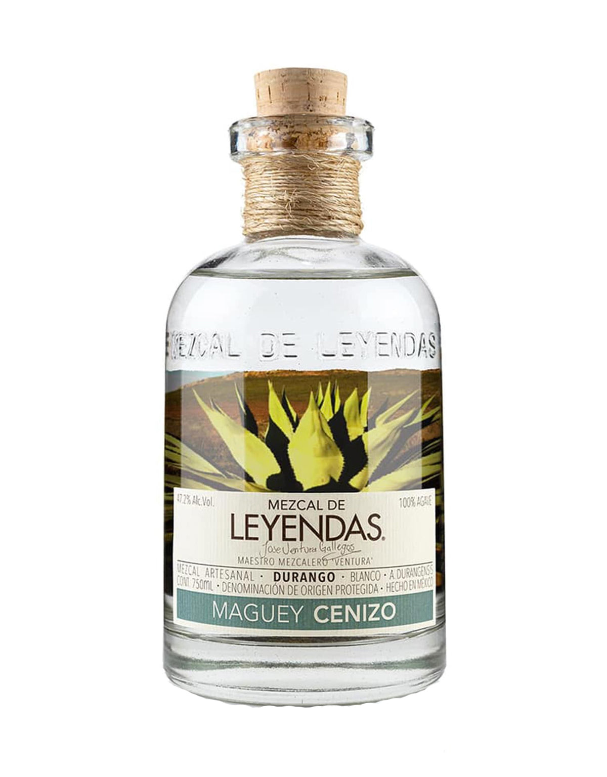 Mezcal De Leyendas Maguey Cenizo Durango - ZYN THE WINE MARKET LTD.