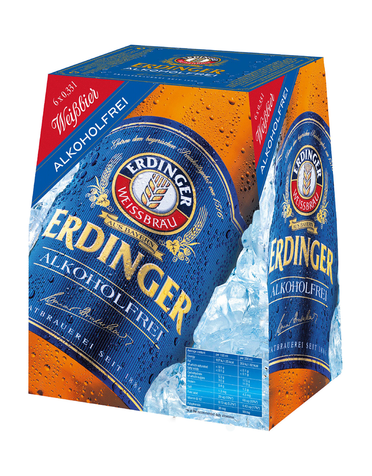 Erdinger Alkoholfrei 330 ml (Non Alcoholic) - 24 Bottles - ZYN THE WINE MARKET LTD.