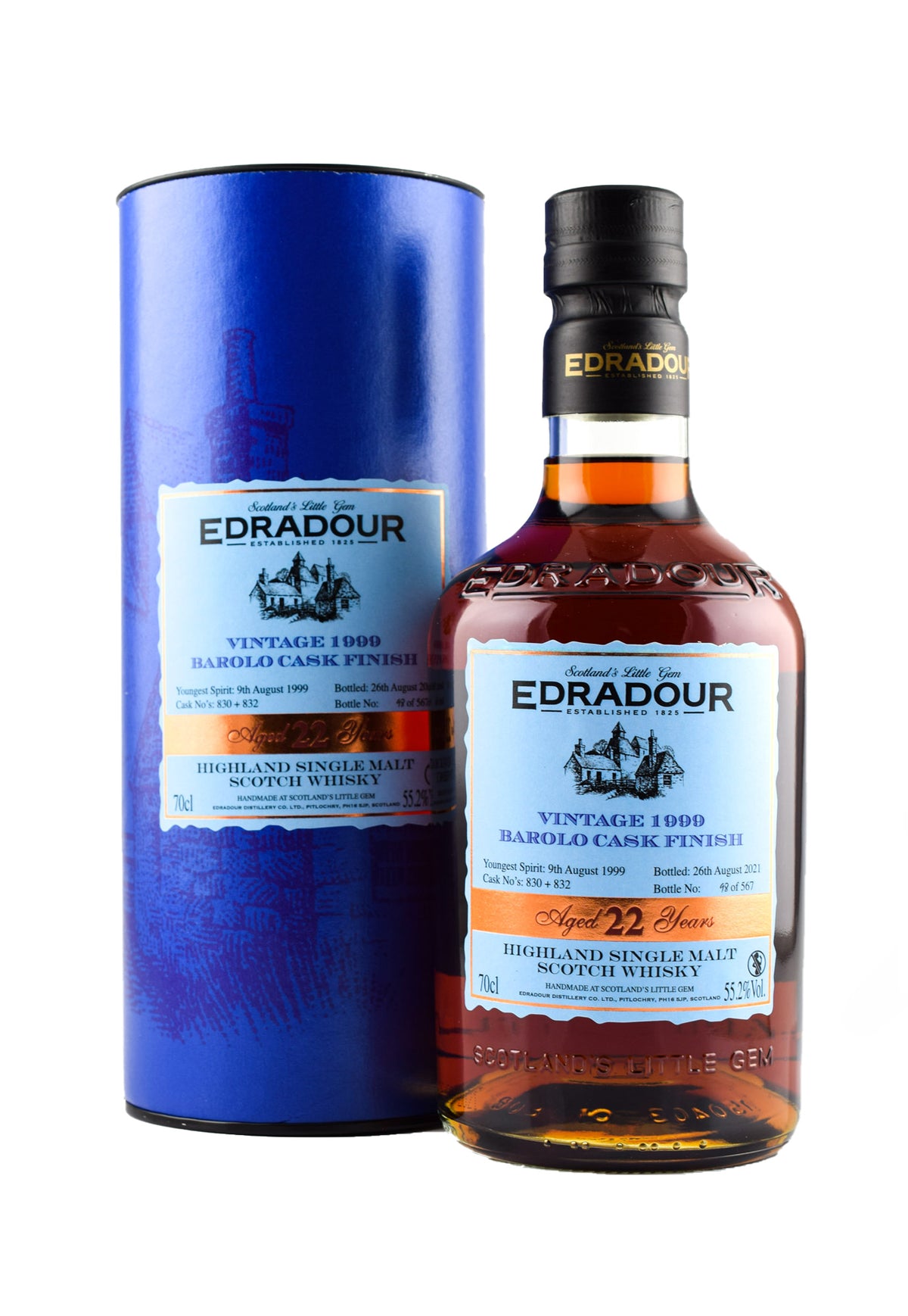 Edradour 22 Year Old Barolo Cask Finish - ZYN THE WINE MARKET LTD.