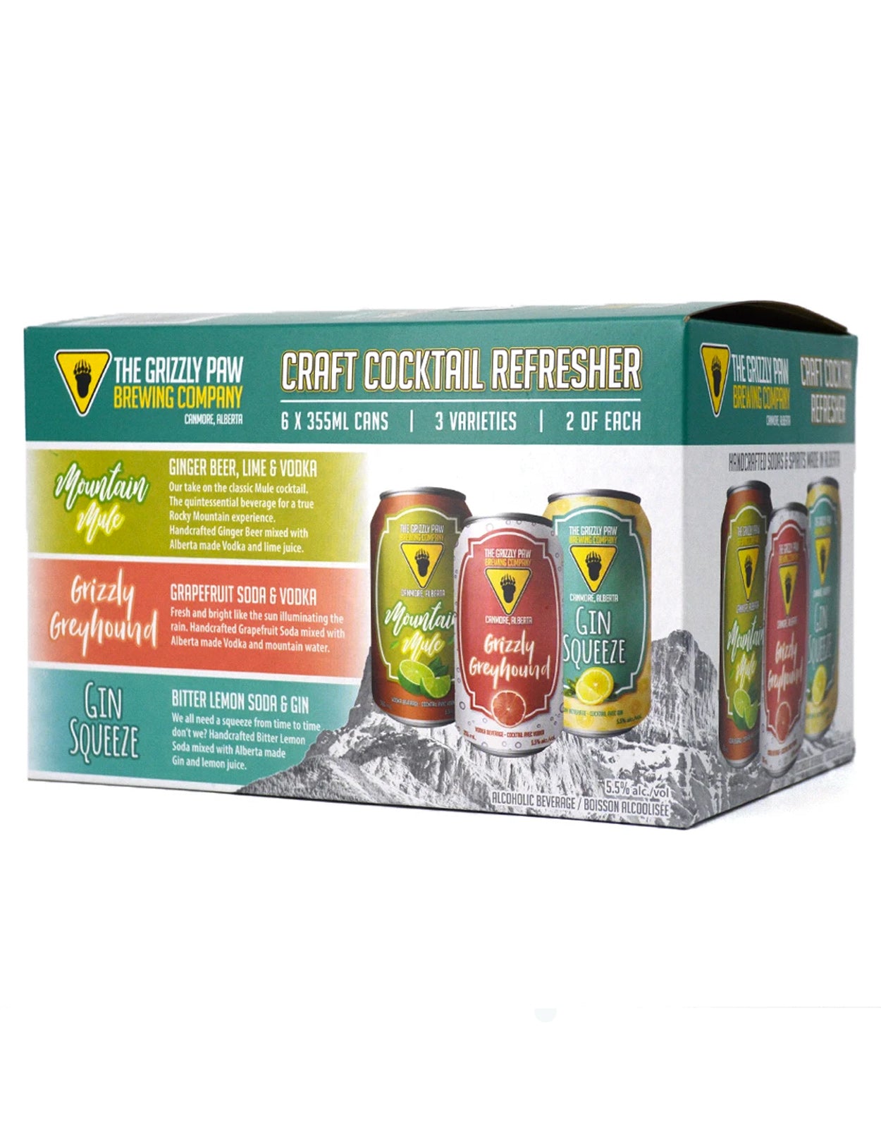 Grizzly Paw Craft Cocktail Refresher - 6 Cans