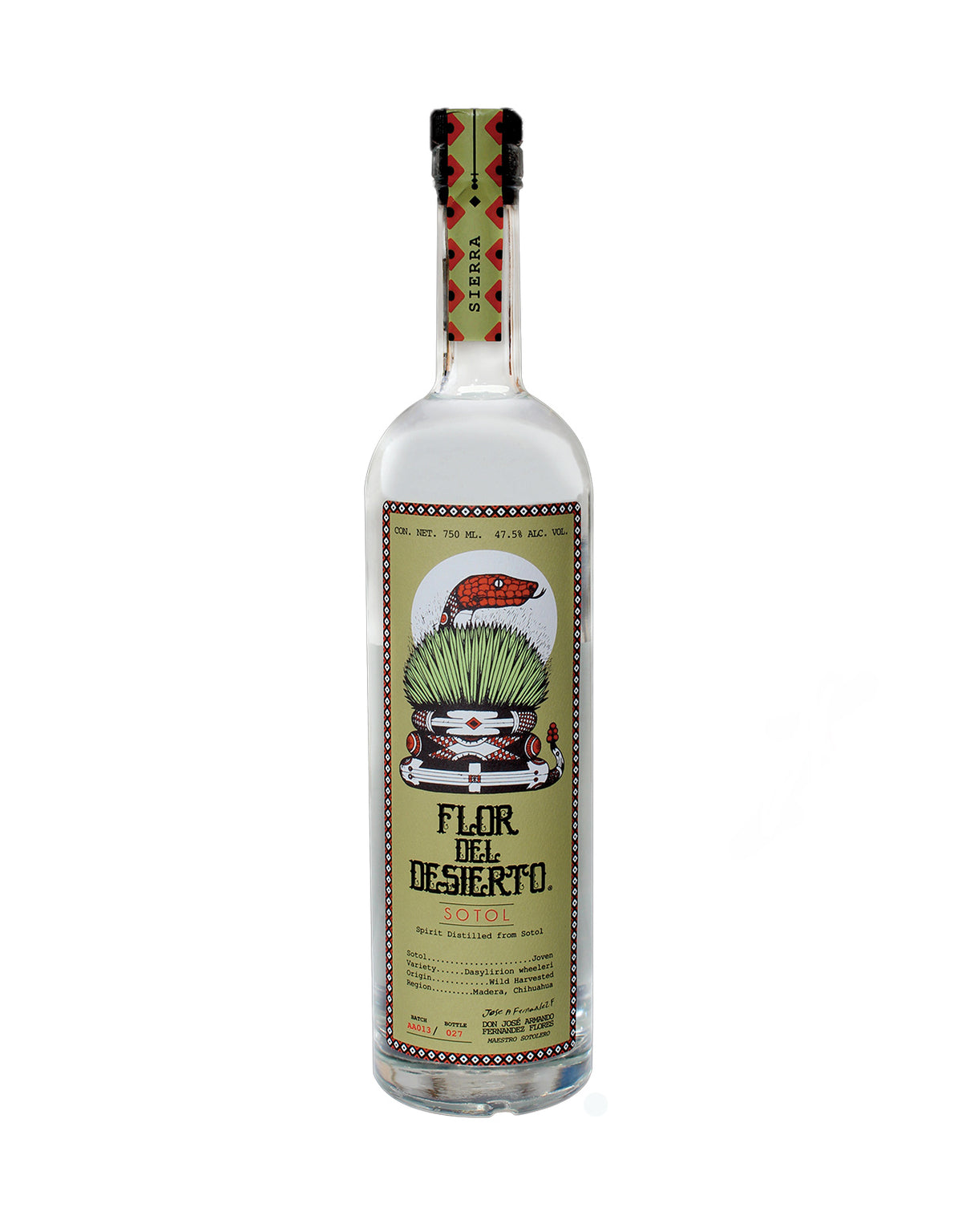 Flor del Desierto Sierra Sotol - ZYN THE WINE MARKET LTD.