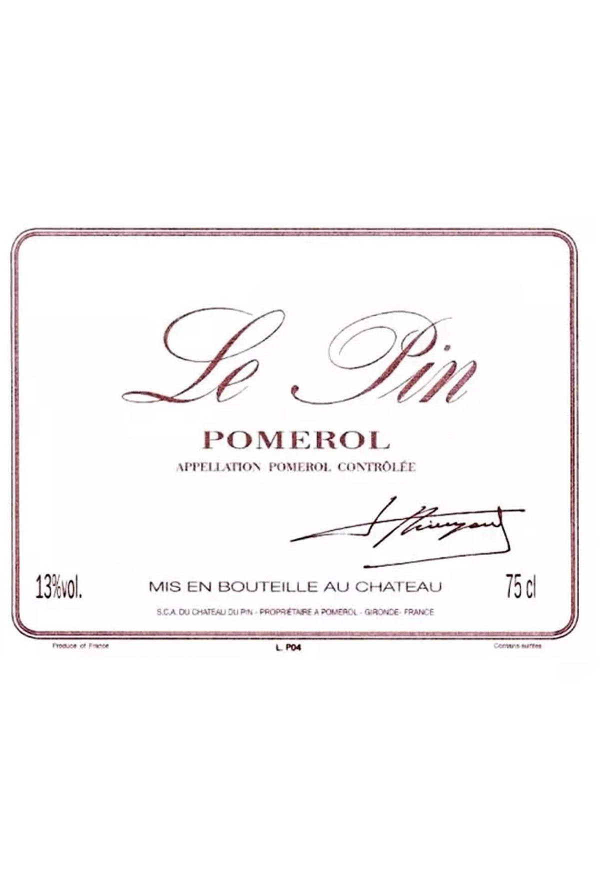 Chateau Le Pin 1995 - 1.5 Litre Bottle - ZYN THE WINE MARKET LTD.