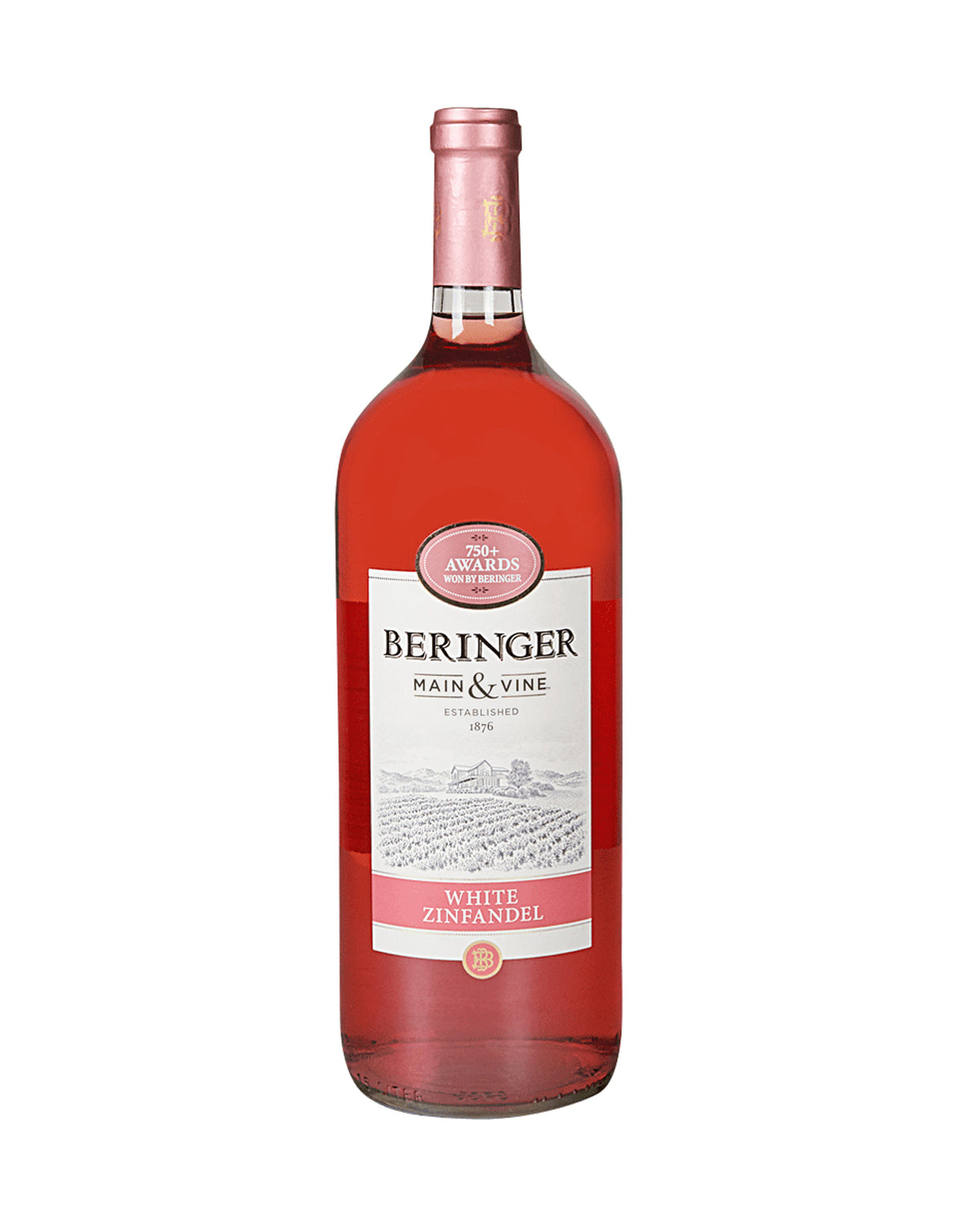 Beringer White Zinfandel Main & Vine 1.5 Litre - 6 Bottles - ZYN THE WINE MARKET LTD.