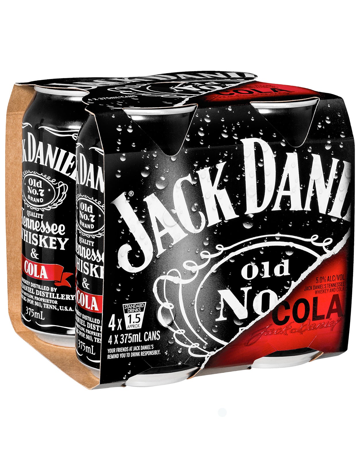 Jack Daniel's & Cola 355 ml - 4 Cans