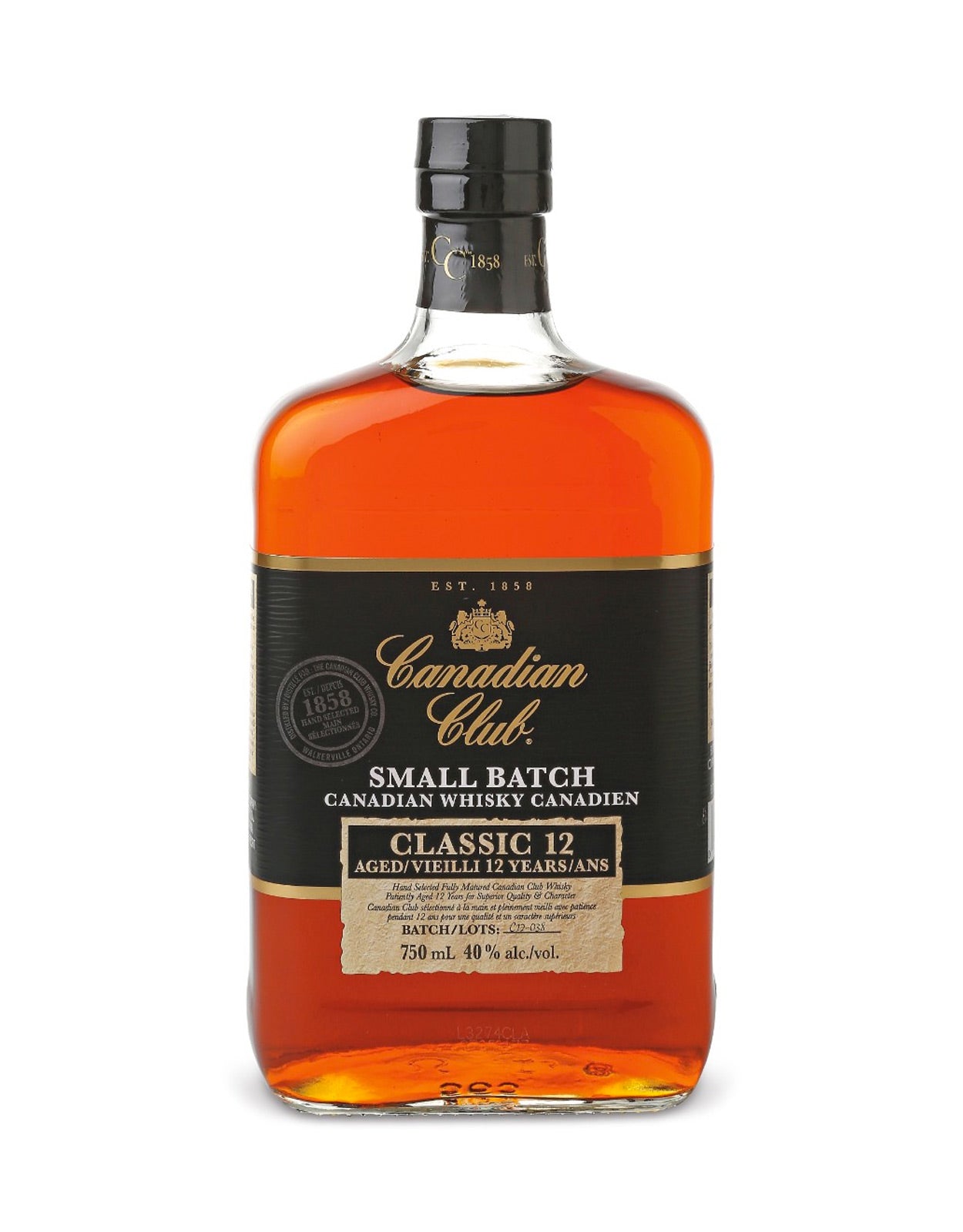 Canadian Club Classic 12 Year Old - 750 ml